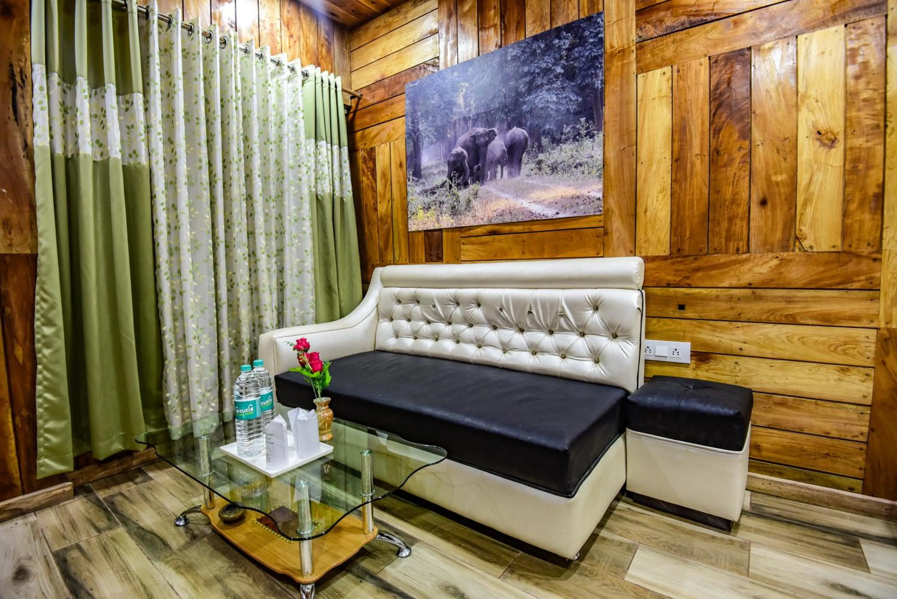 Seating area in Aranya Jungle Resorts