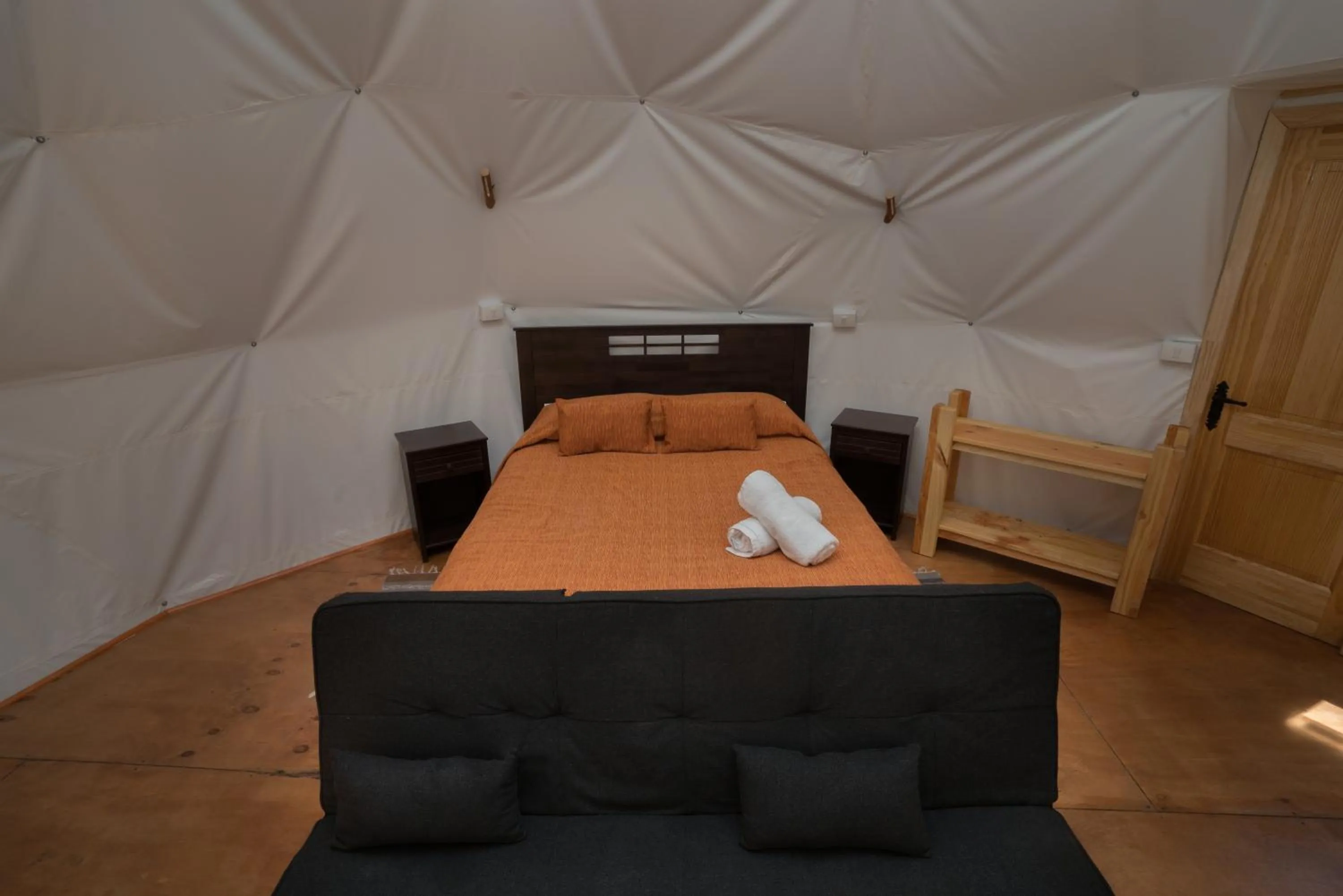 Bed in Cabañas Ensenada Bosque Nativo