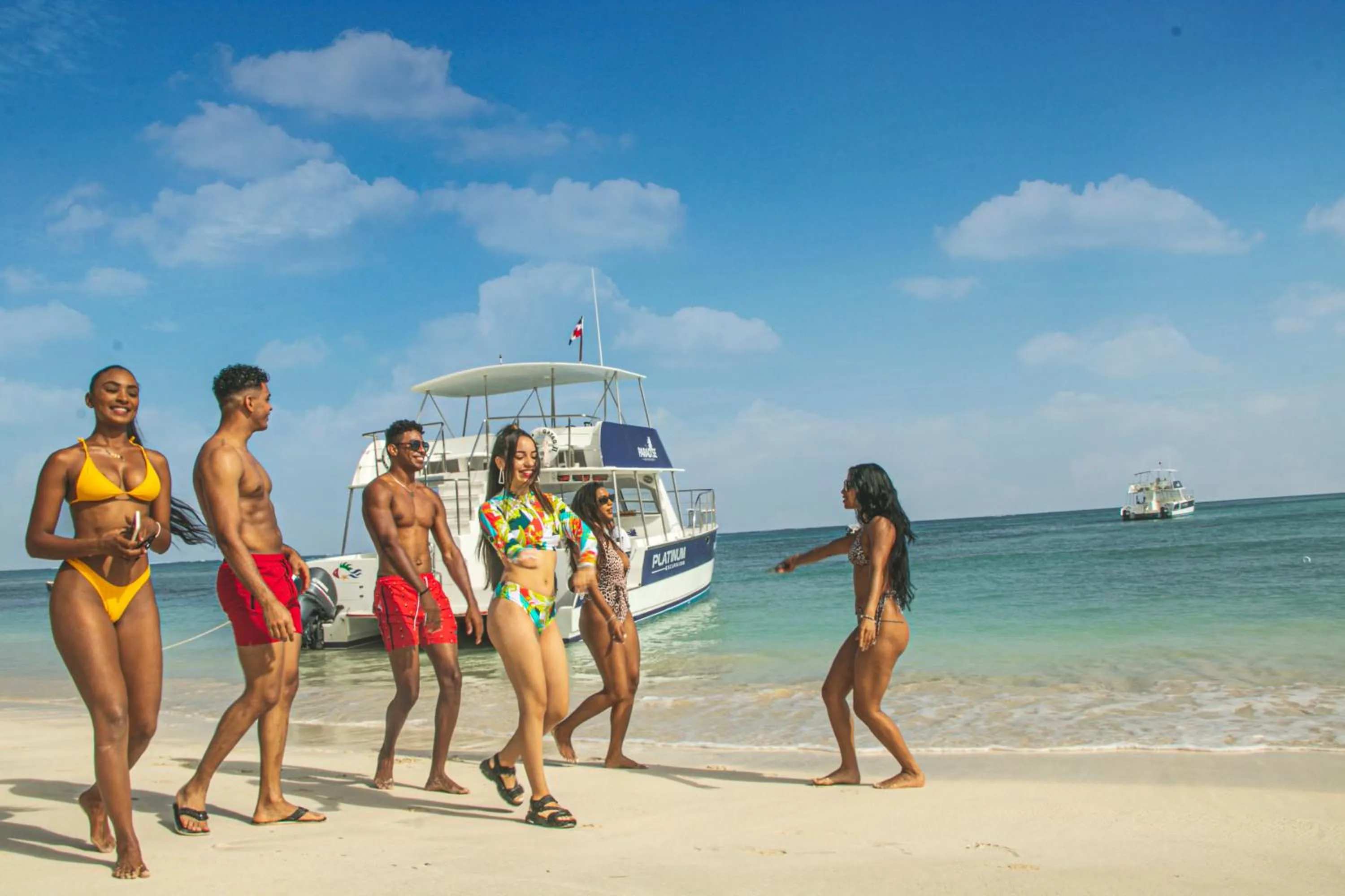 Family in Paradise Island Beach Resort