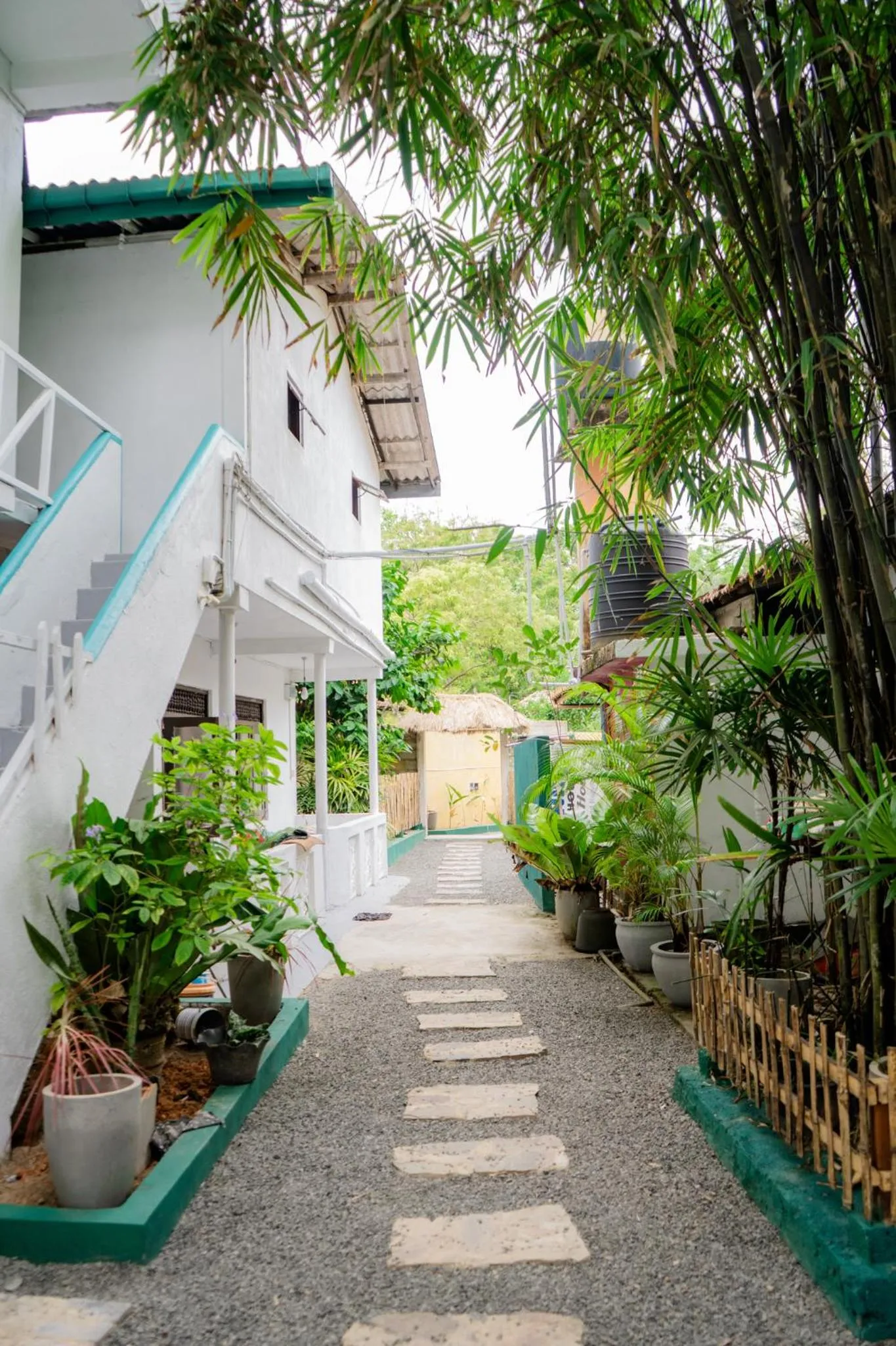 Property building in Asanka Surf House & Restaurant with pool