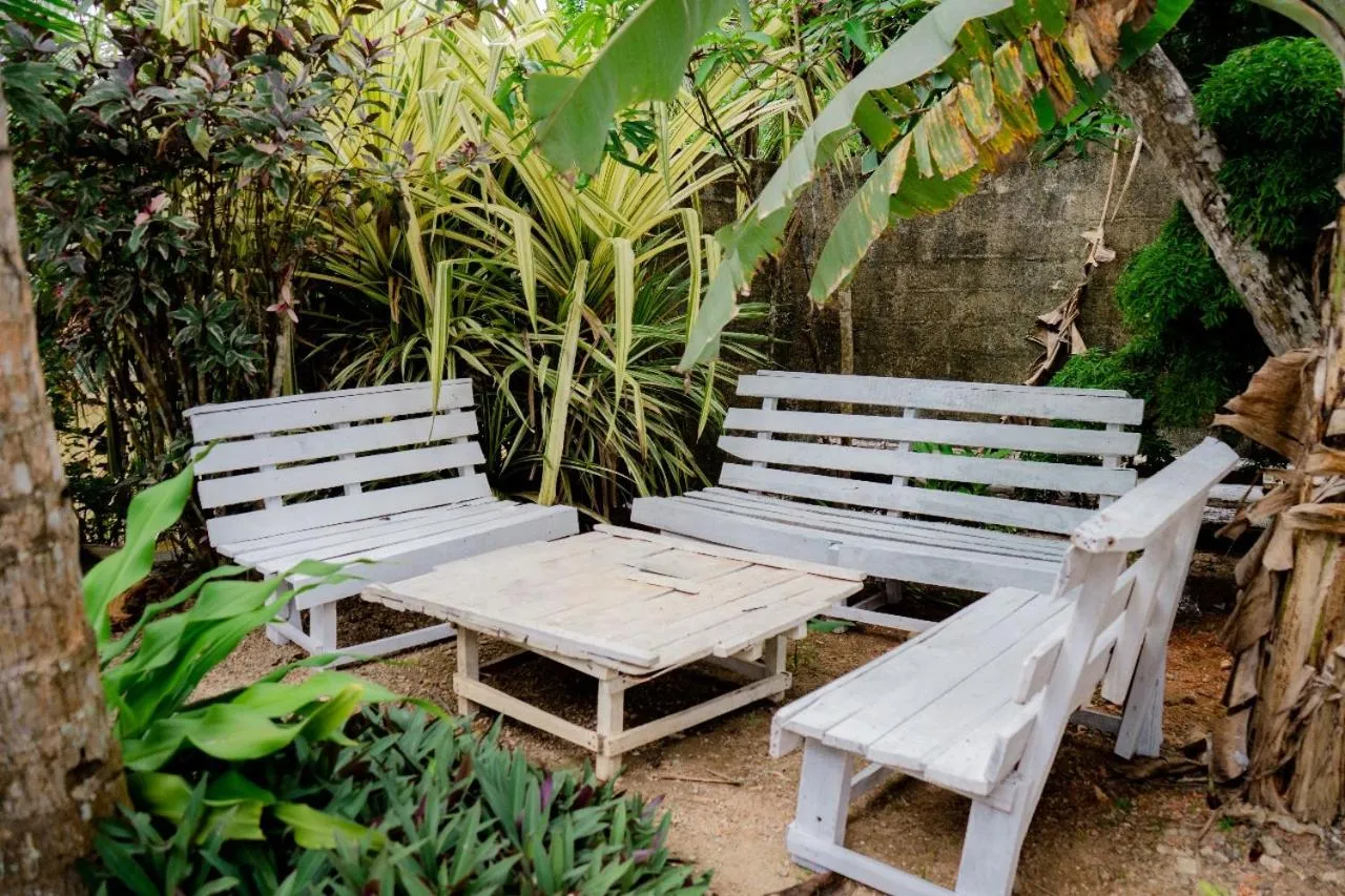 Garden in Asanka Surf House & Restaurant with pool