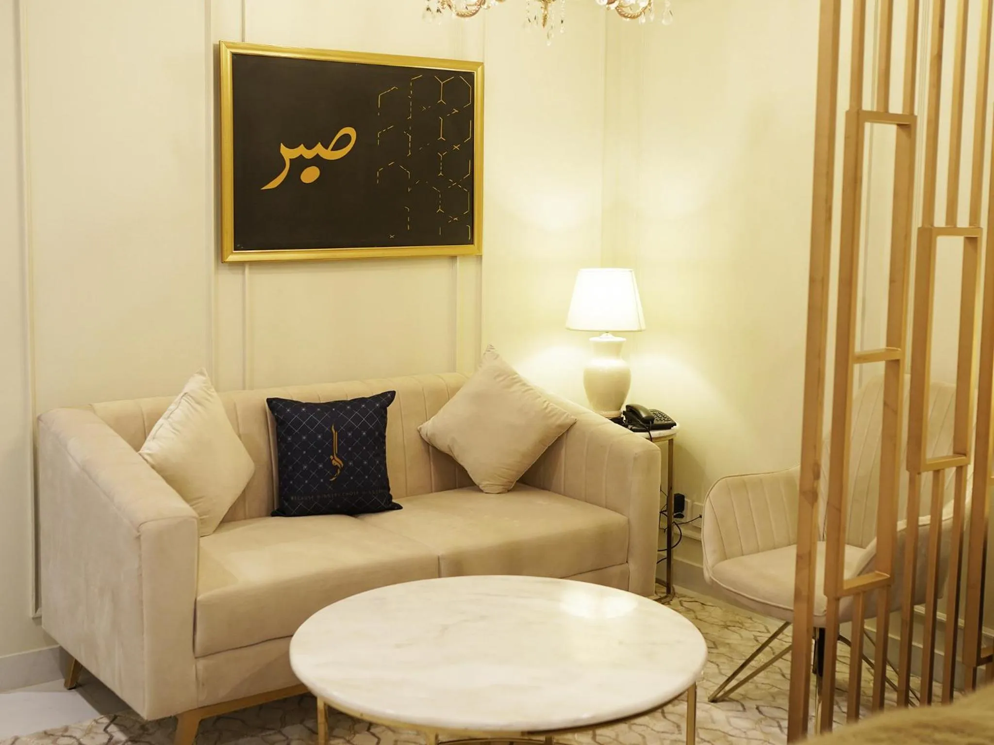 Seating area in Toor Hotel Apartments