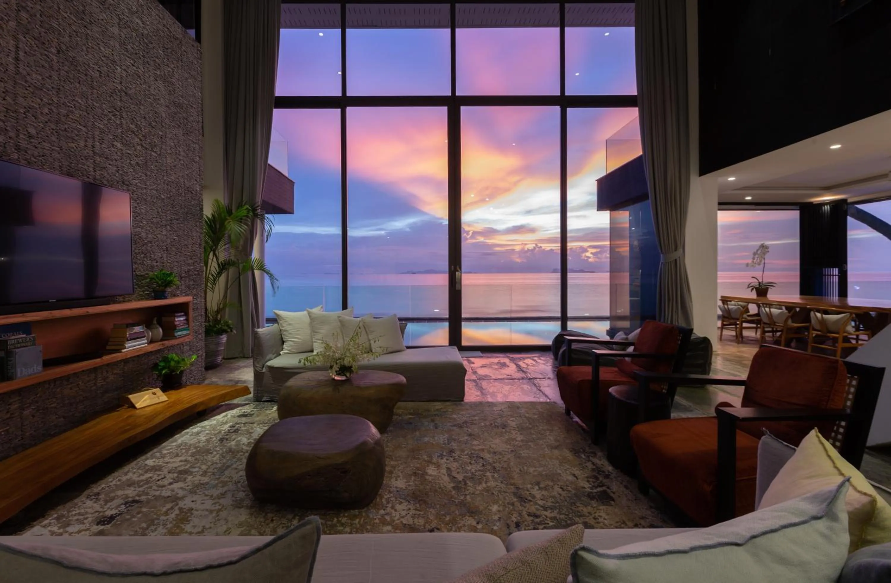 Living room in Villa U - 3BR Beachfront Haven