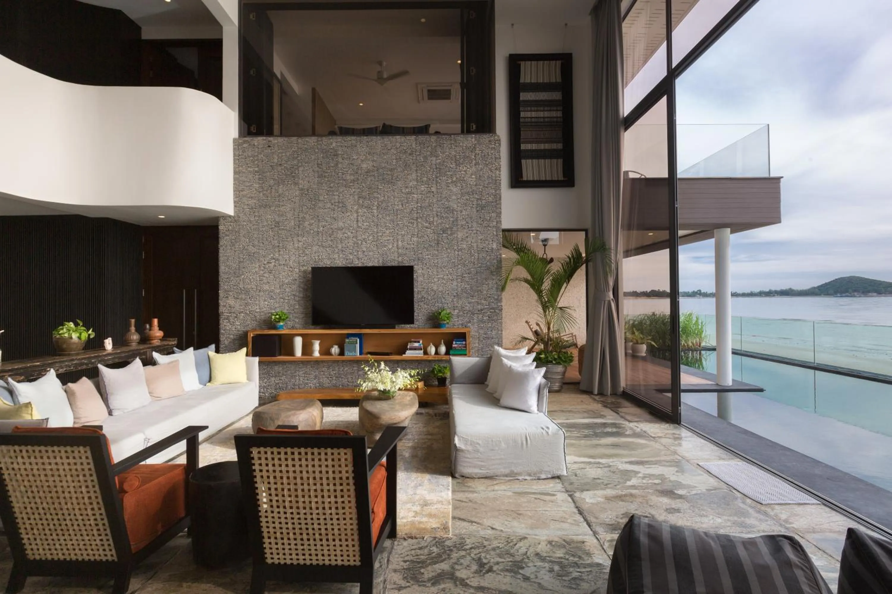 Living room in Villa U - 3BR Beachfront Haven