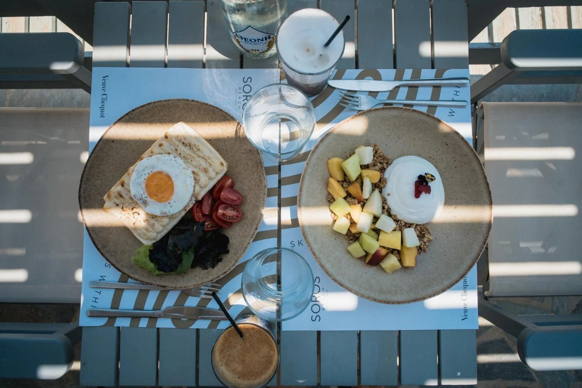 Food and drinks in Soros Beach Antiparos