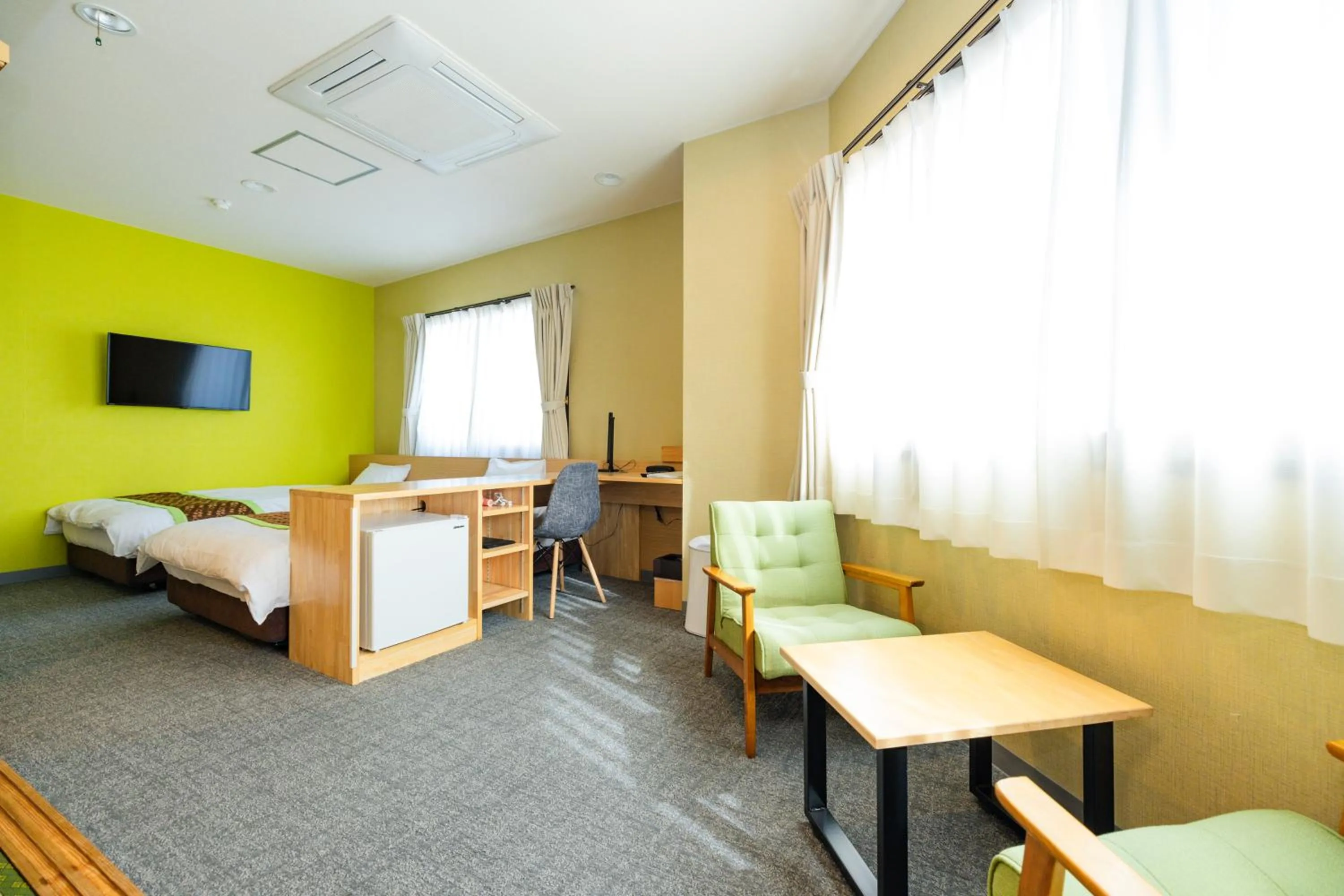 Bed in Hotel Takasago