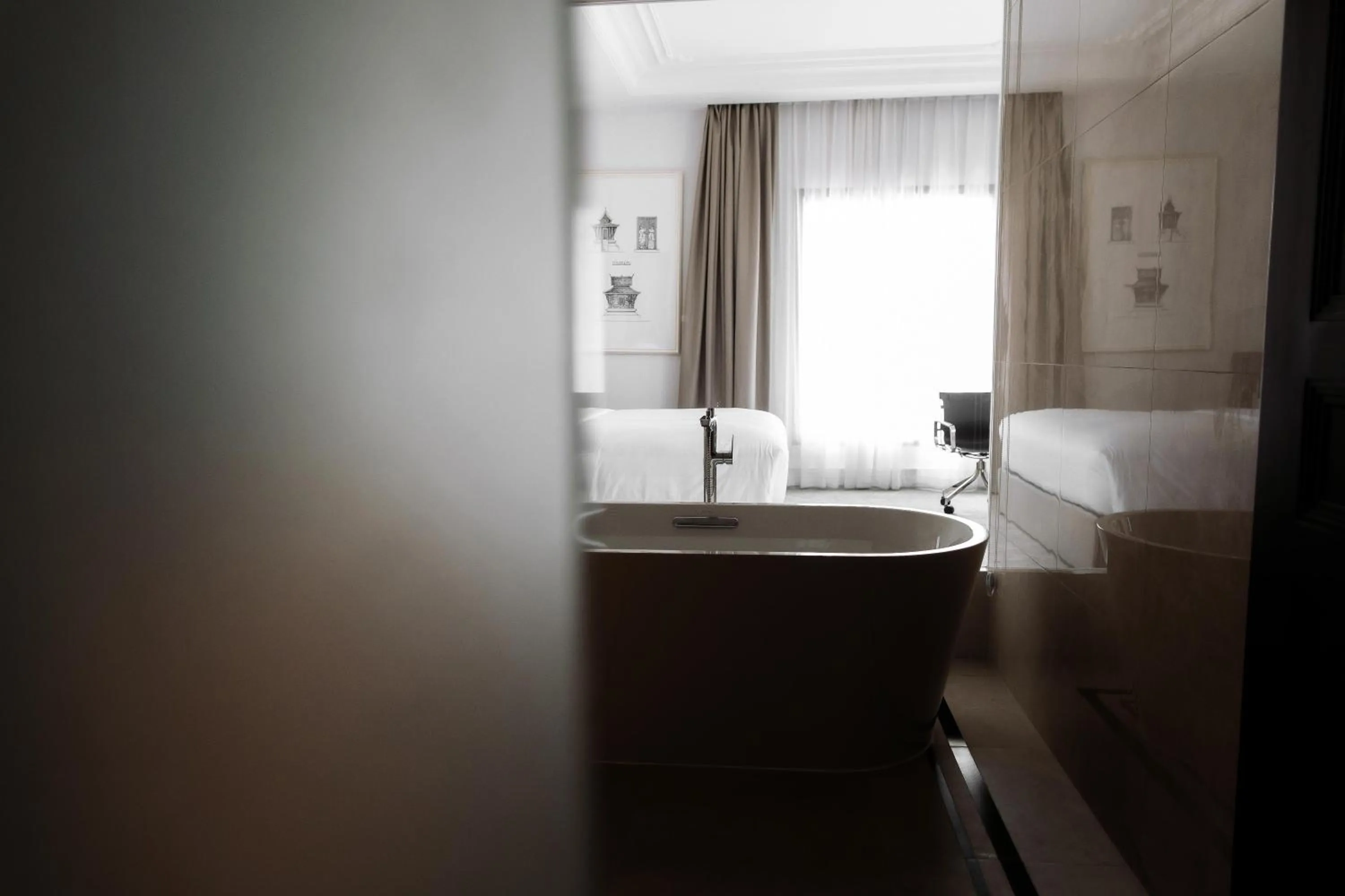 Bed in Souphattra Hotel Vientiane