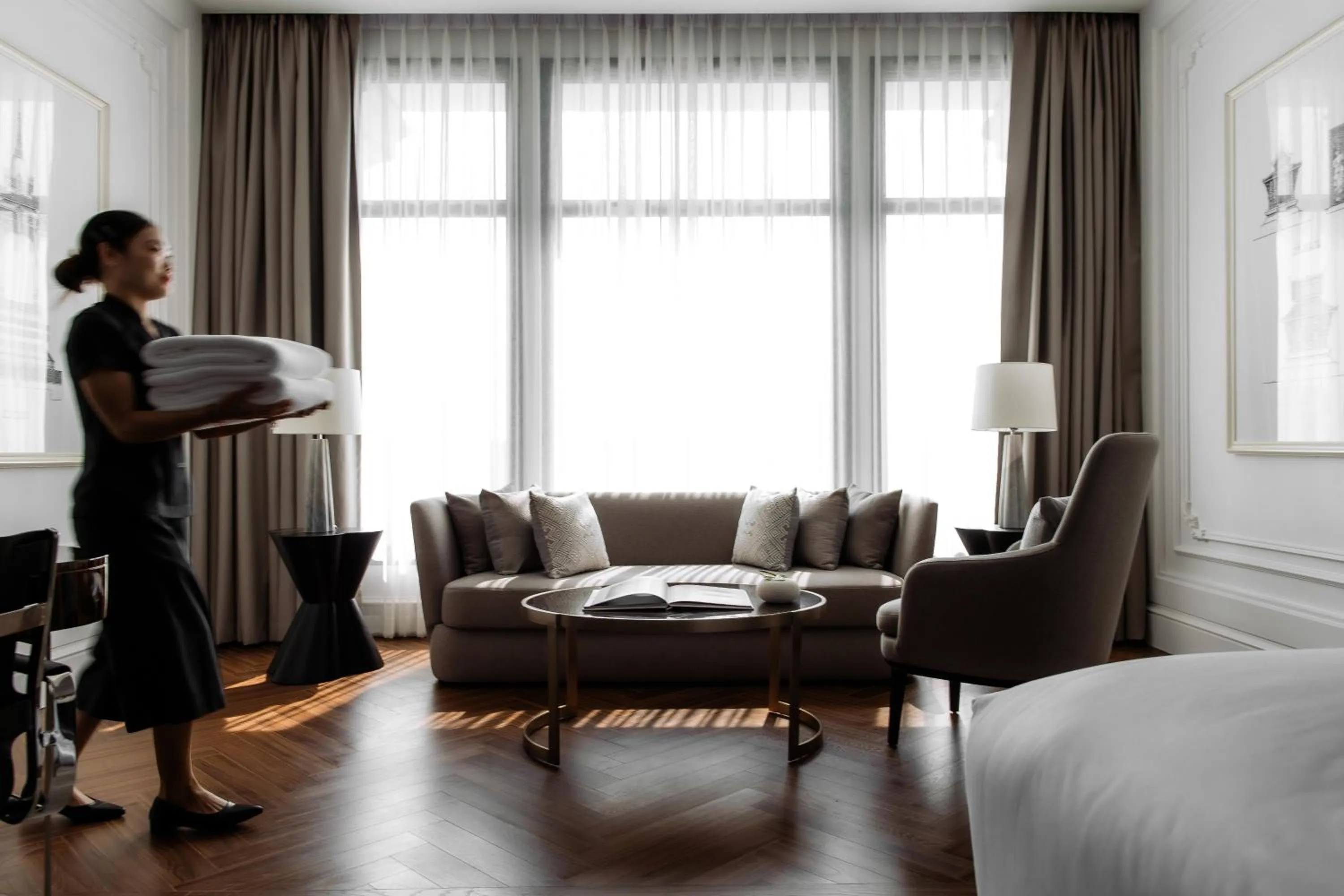 Living room, Bed in Souphattra Hotel Vientiane