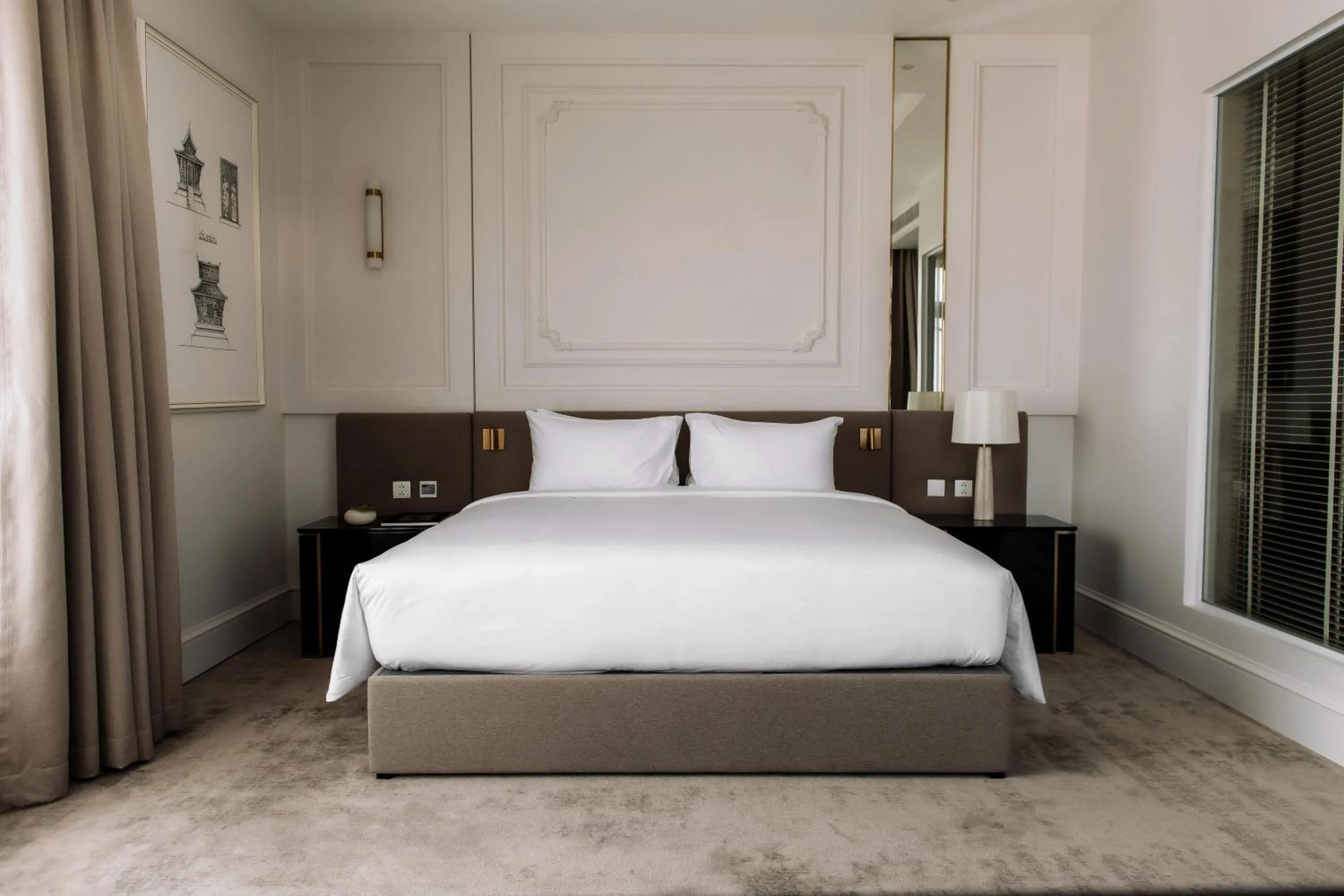 Bed in Souphattra Hotel Vientiane