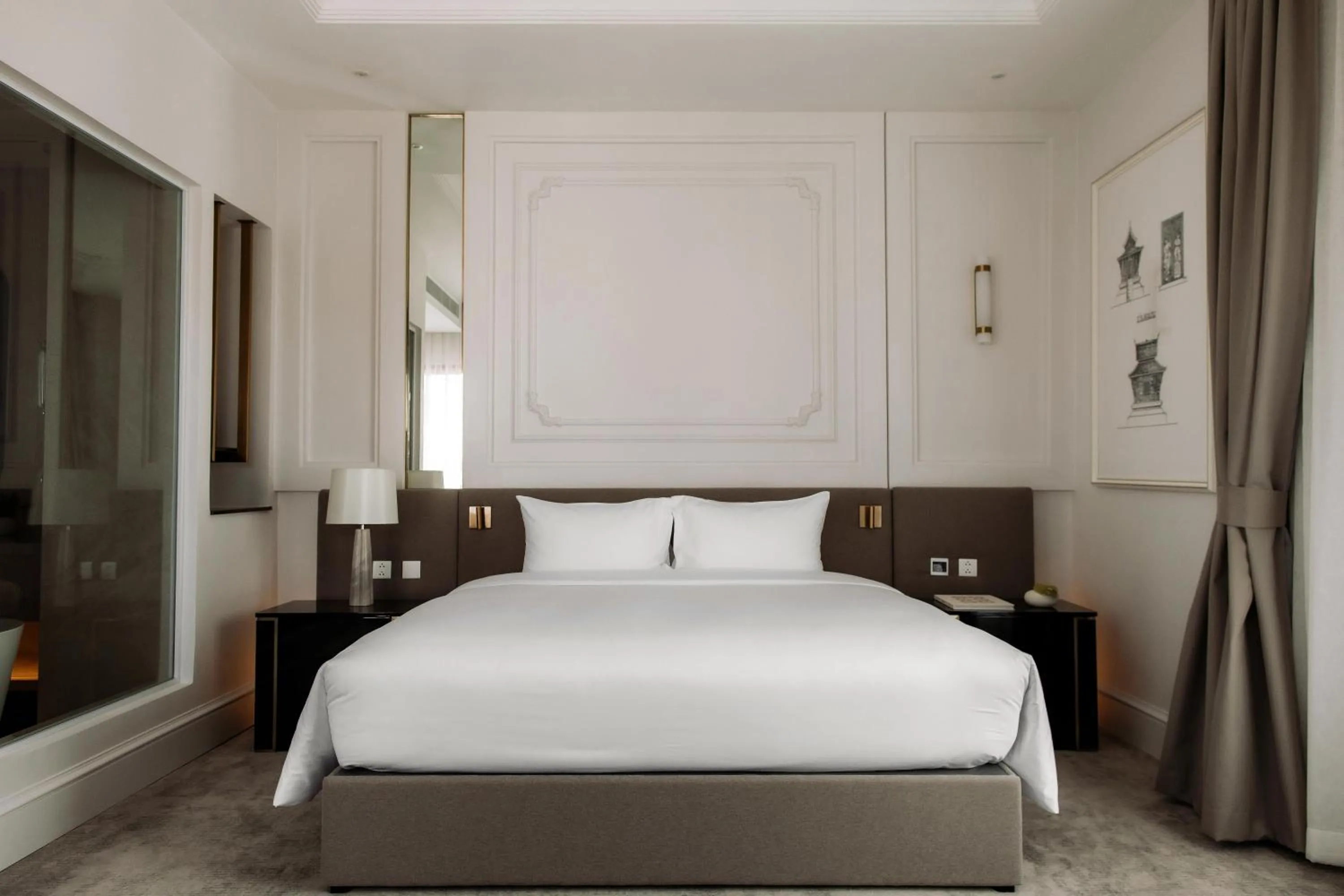 Bed in Souphattra Hotel Vientiane