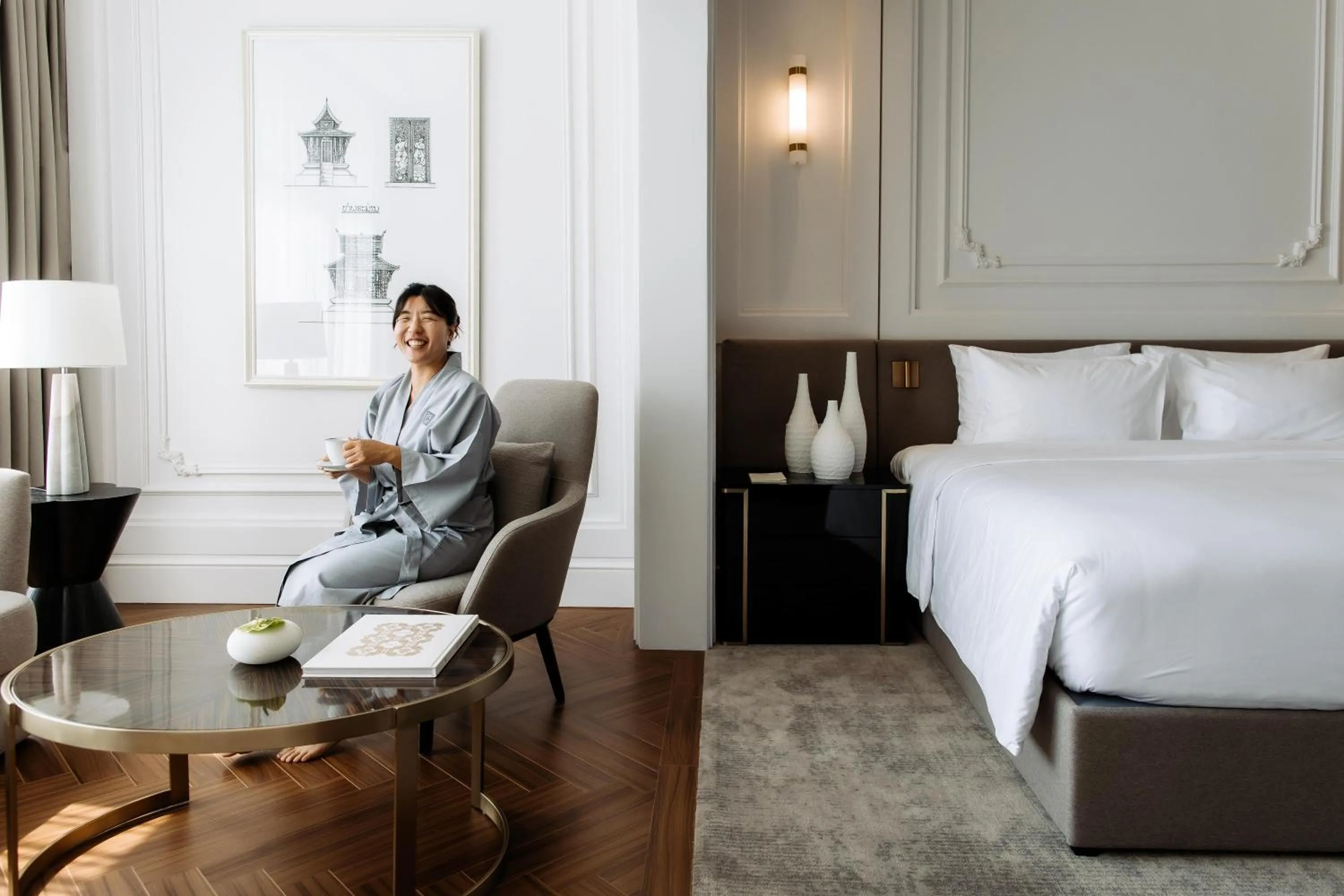 Bed in Souphattra Hotel Vientiane