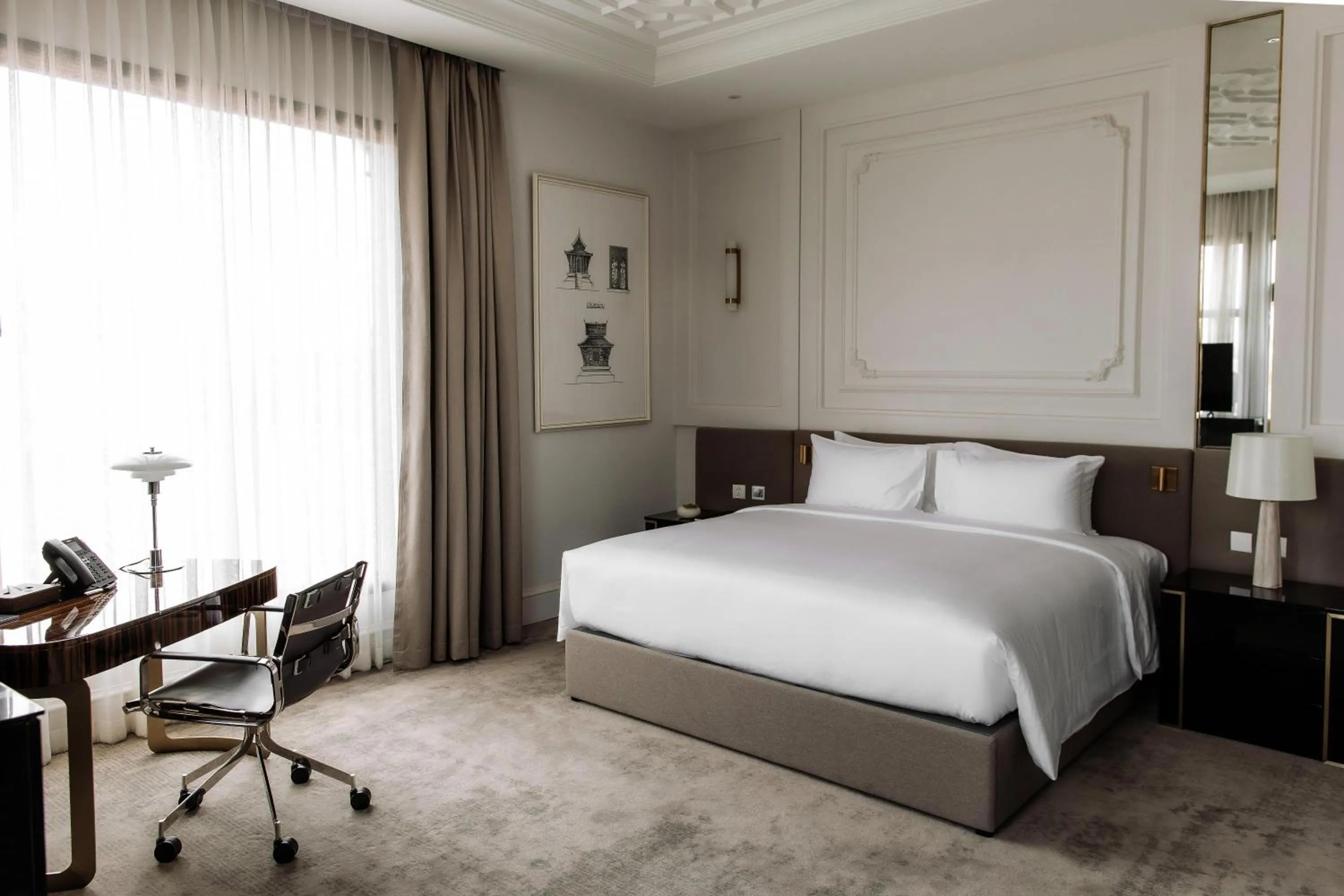 Bed in Souphattra Hotel Vientiane