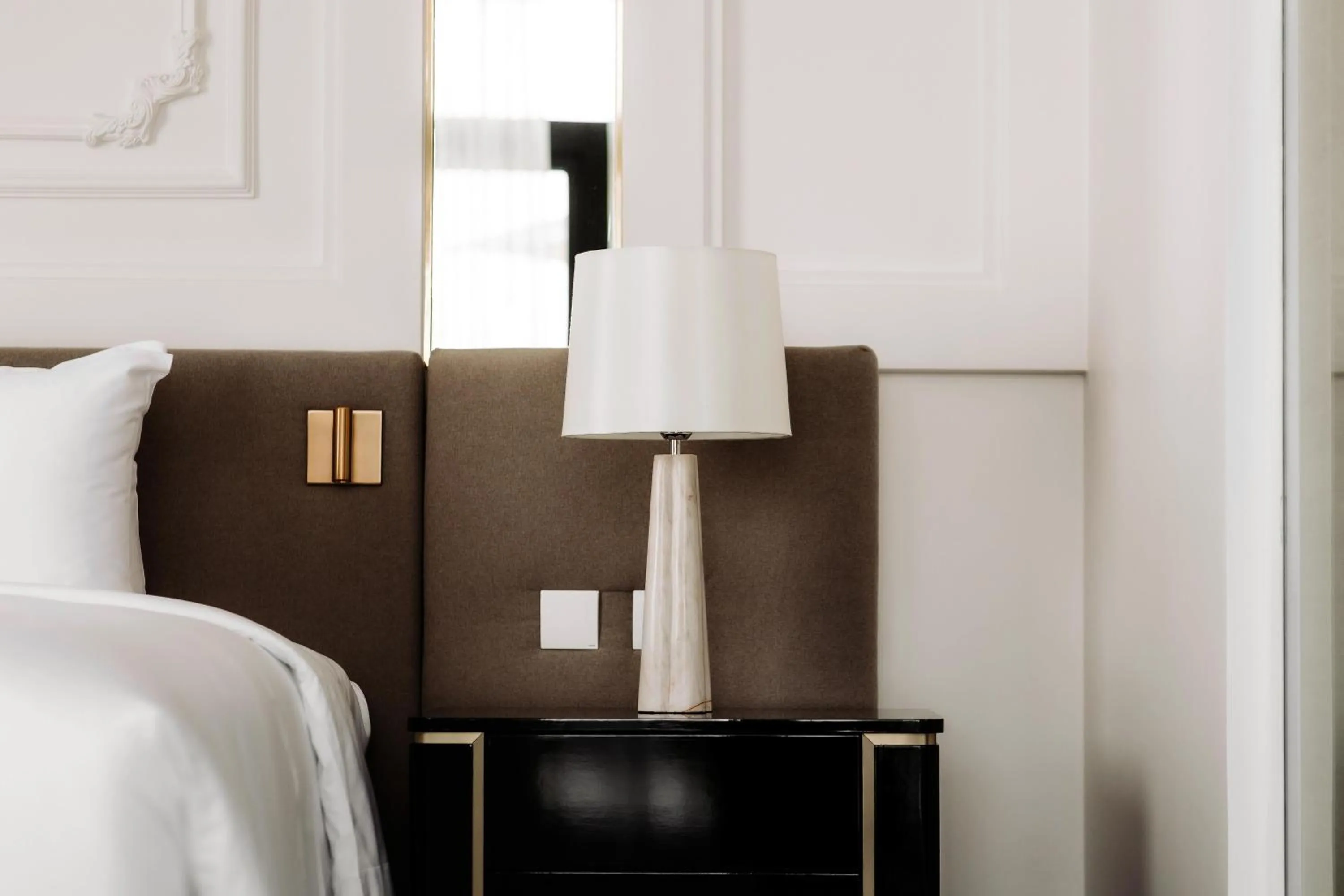 Decorative detail, Bed in Souphattra Hotel Vientiane