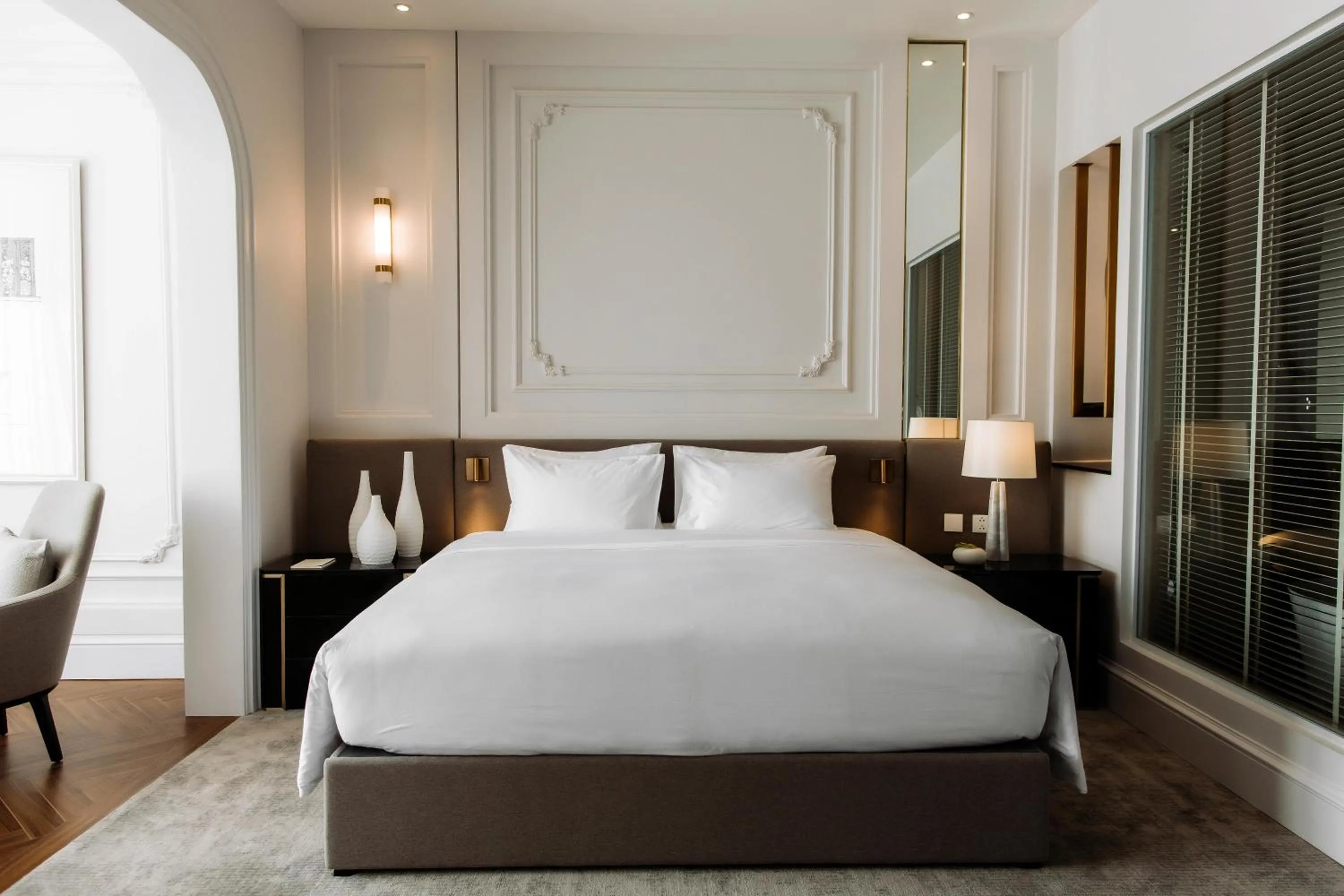 Bed in Souphattra Hotel Vientiane