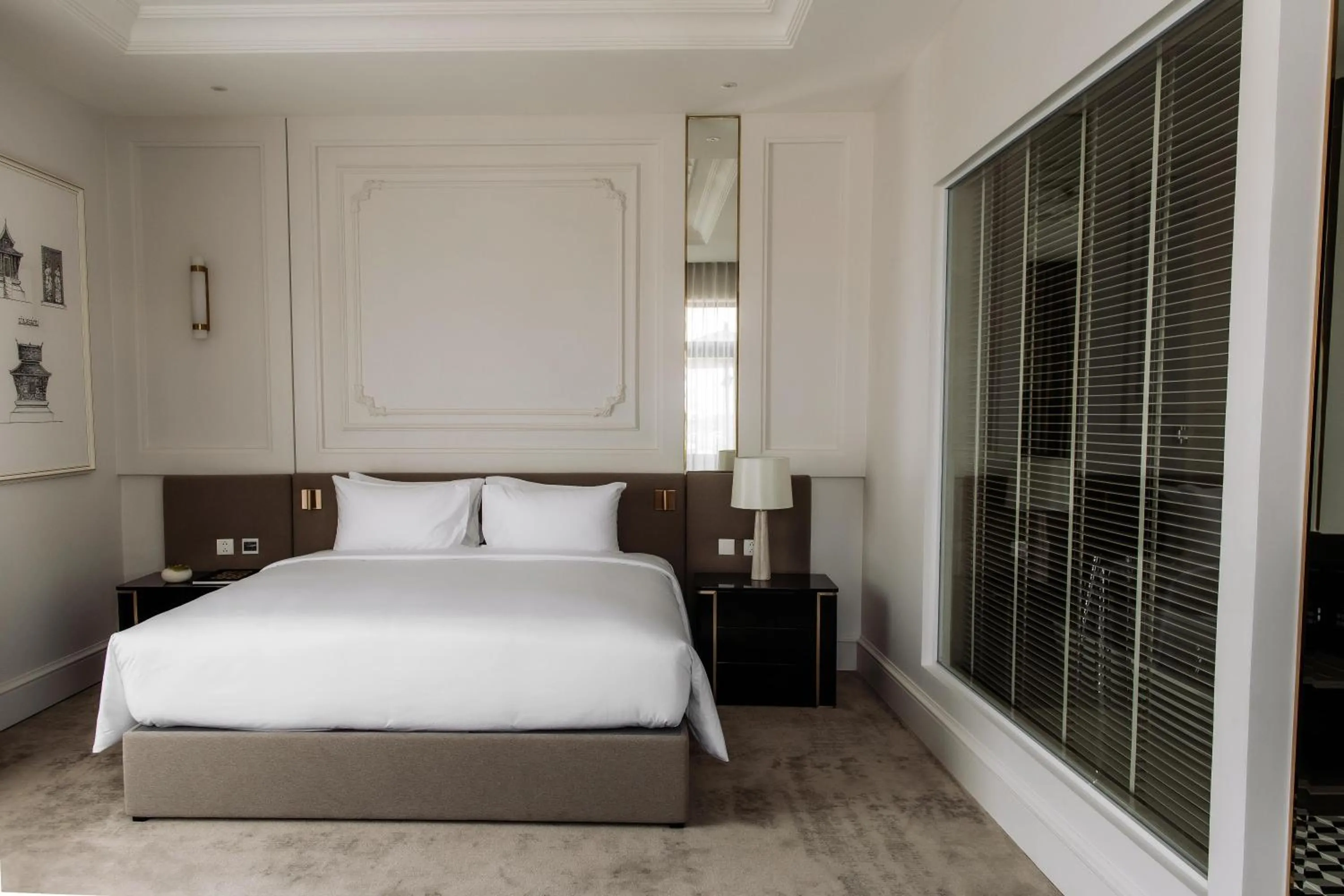 Bed in Souphattra Hotel Vientiane