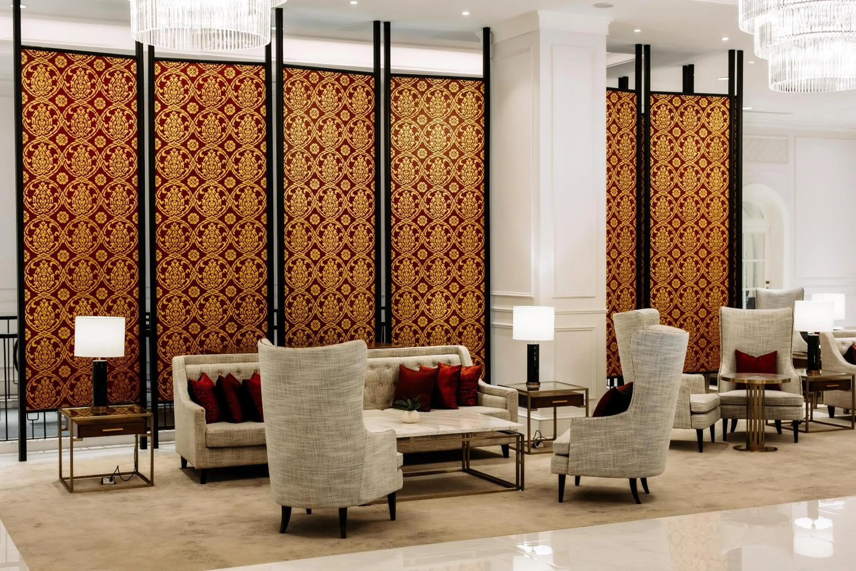 Seating area in Souphattra Hotel Vientiane