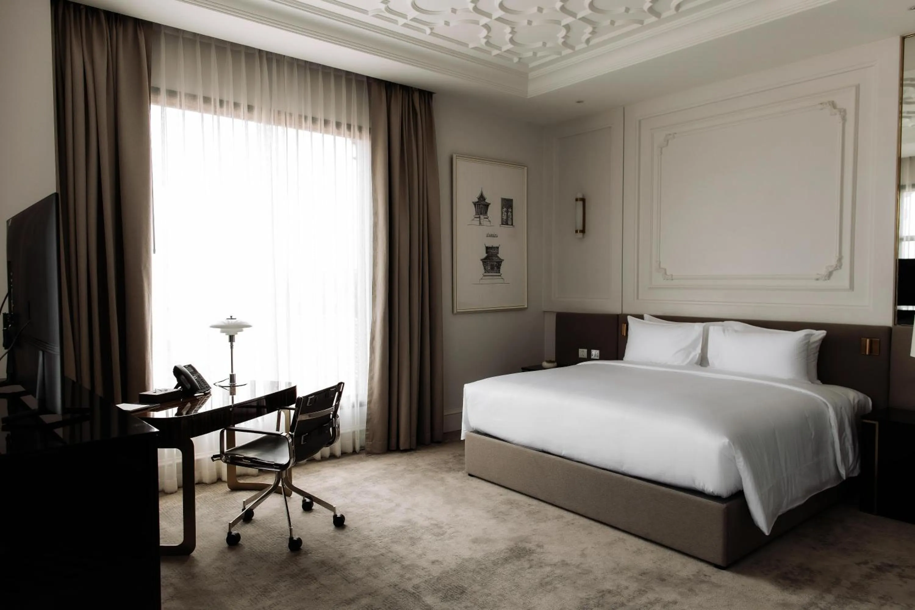 Bed in Souphattra Hotel Vientiane