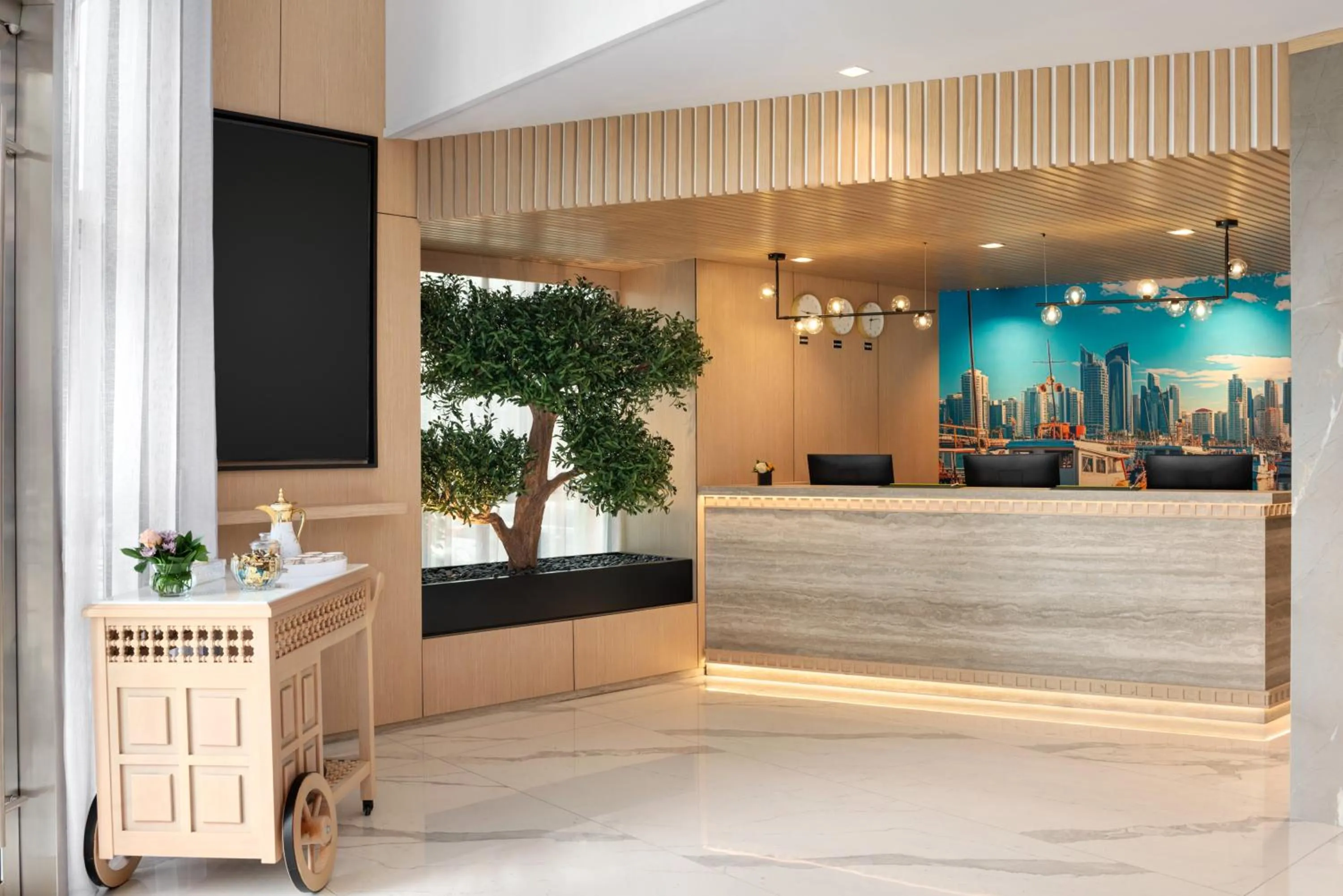 Lobby or reception in La Quinta by Wyndham Abu Dhabi Al Wahda