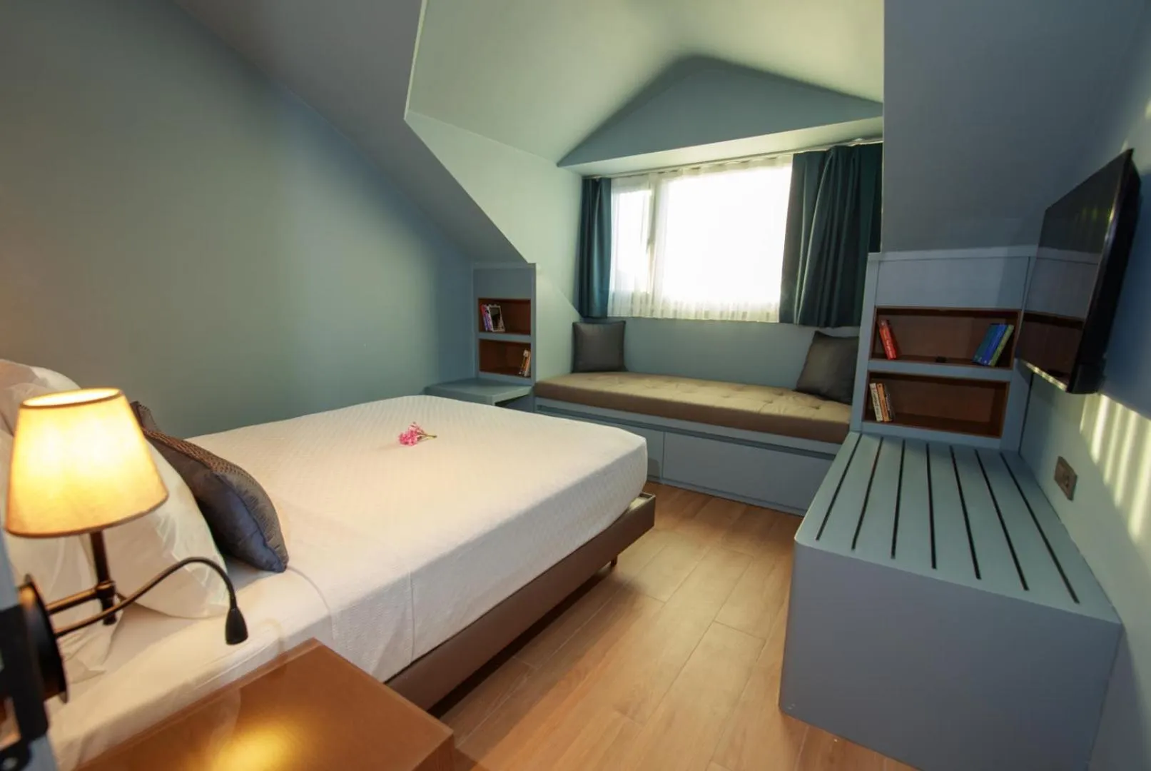 Bed in Casa Lumar Luxury Lodging- Adult Only