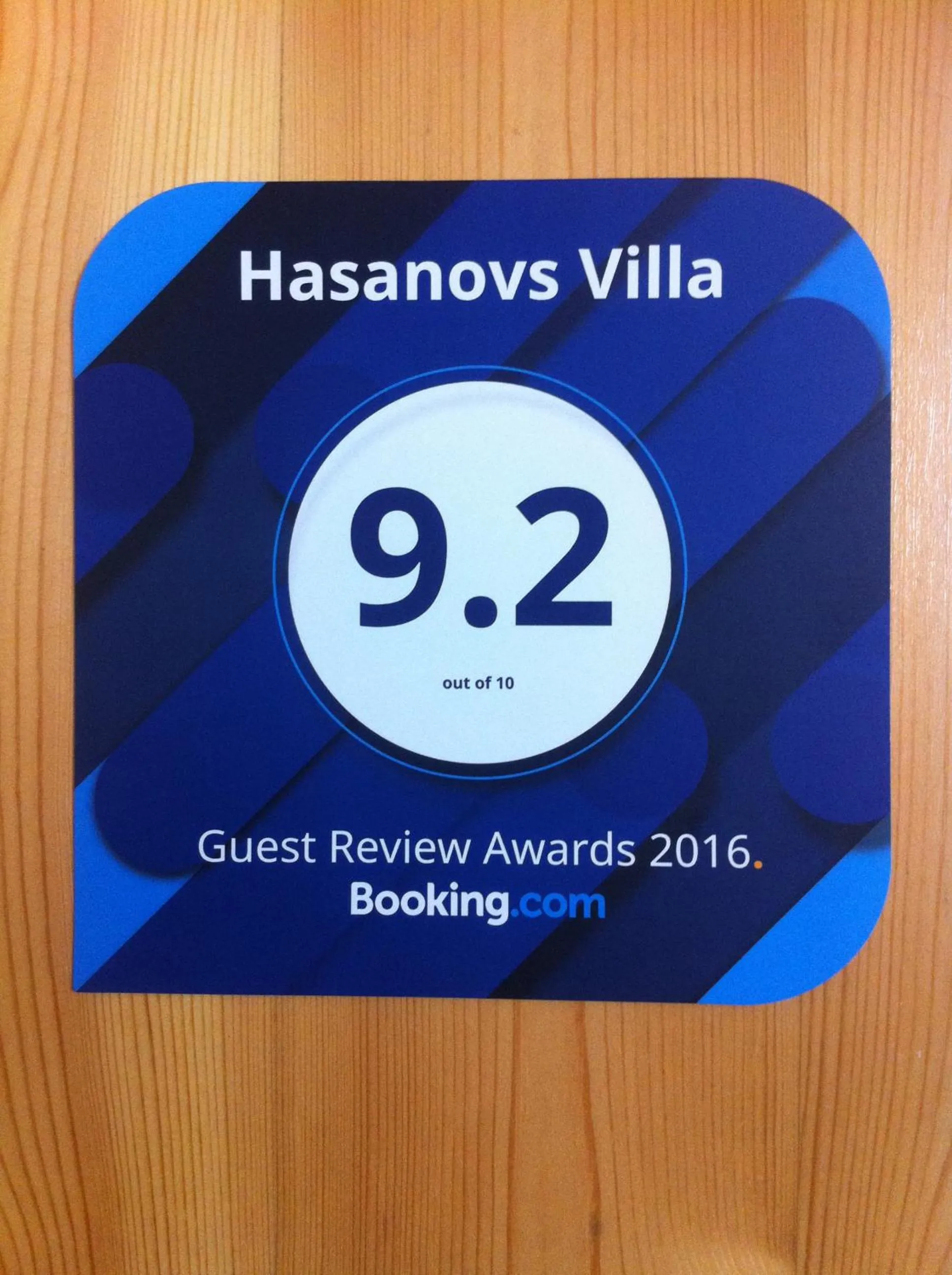 Certificate/Award in Hasanovs Villa