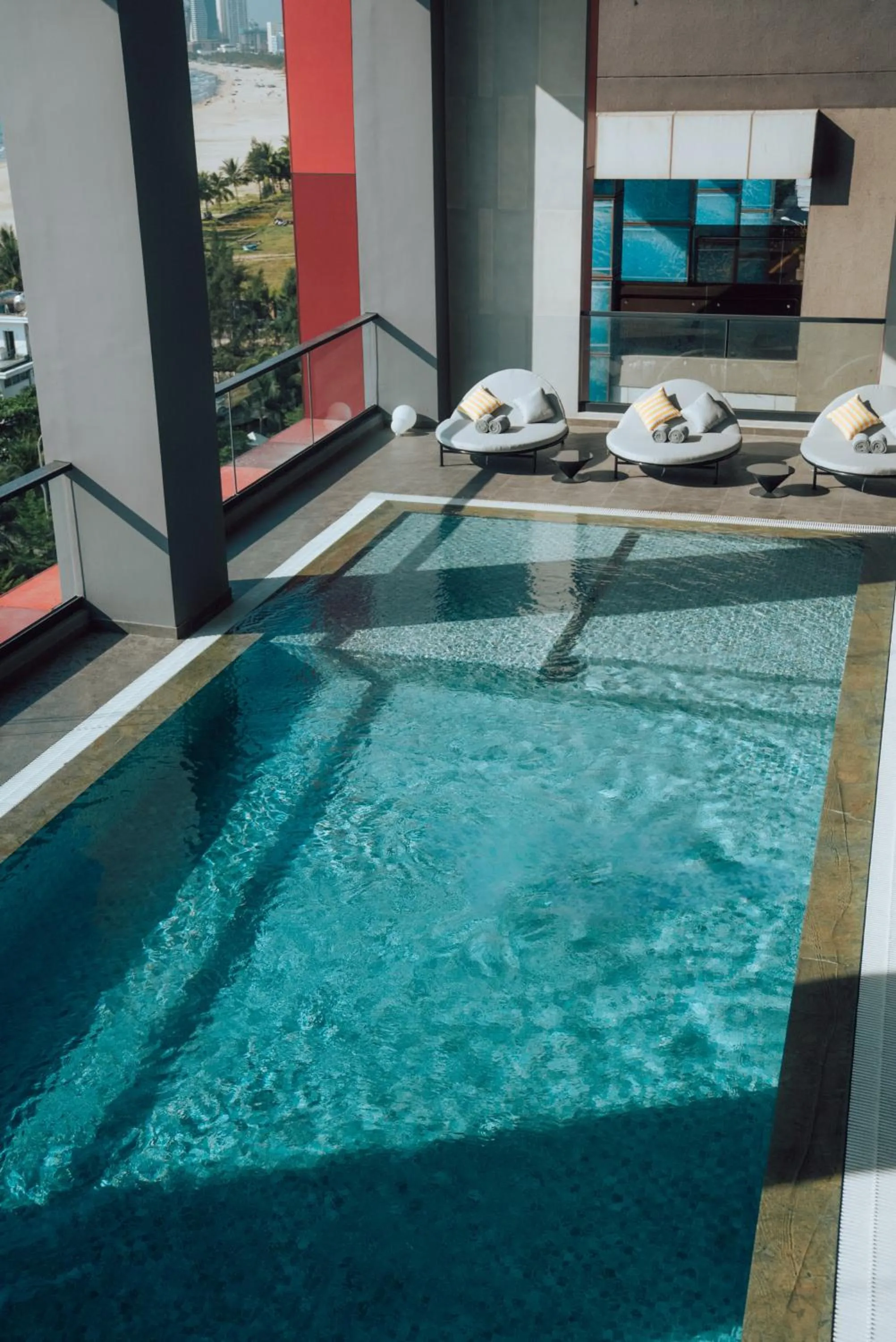 Pool view in Radisson RED Danang