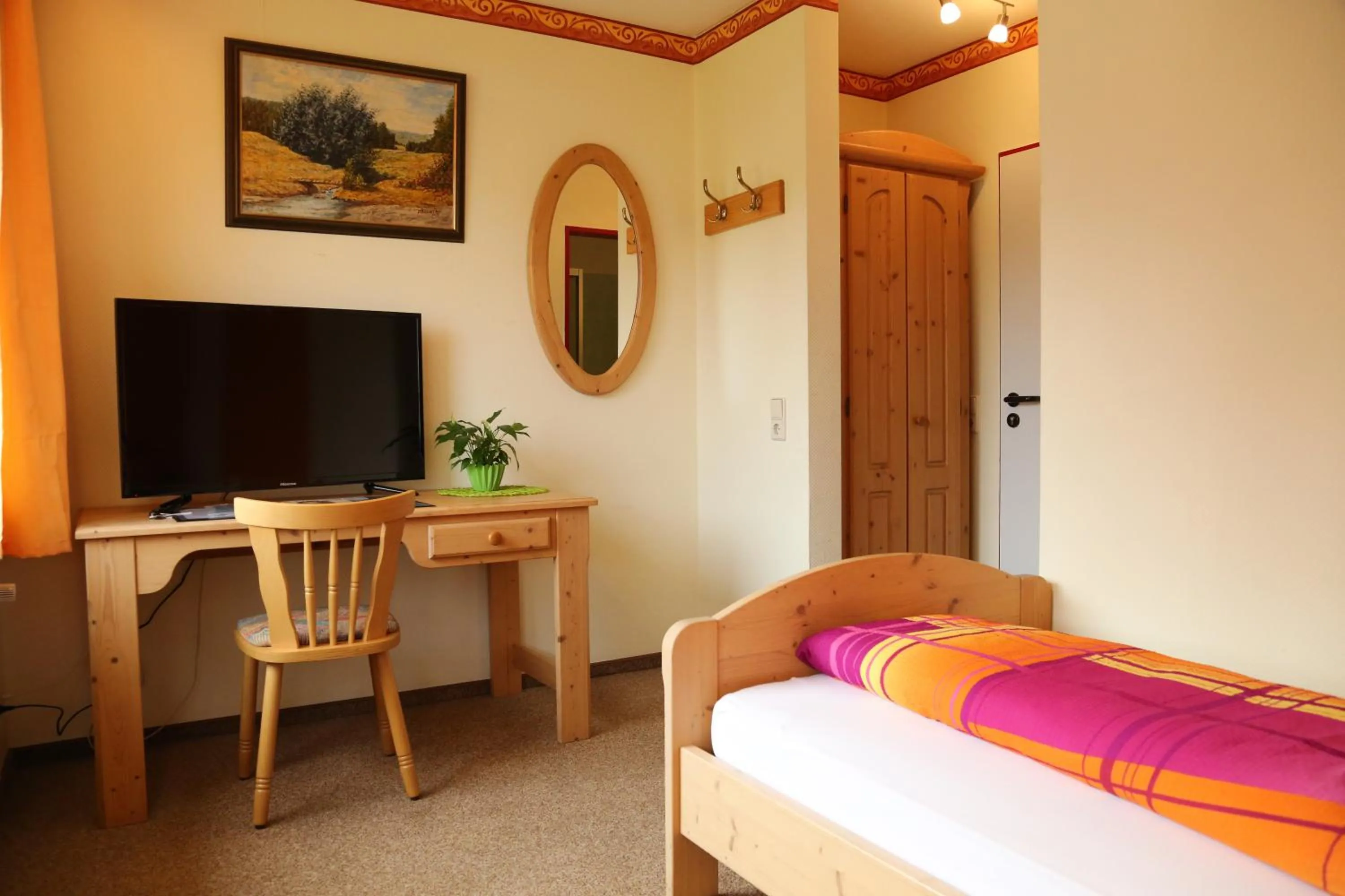 Decorative detail, Bed in Hotel Bechtel