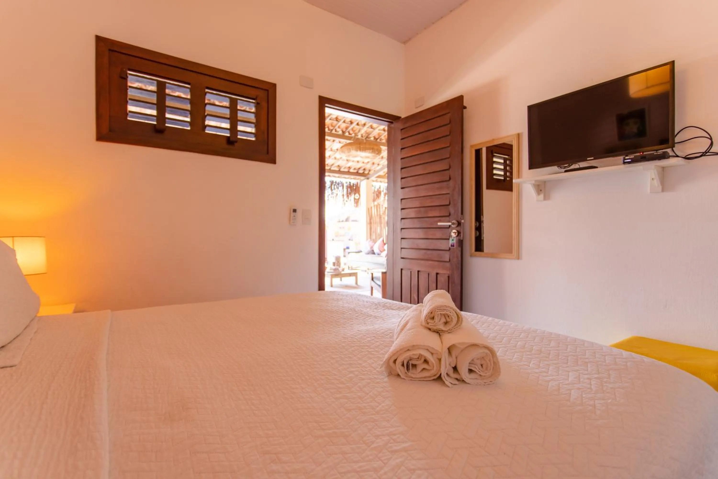 TV and multimedia, Bed in Pousada La Vie Jeri