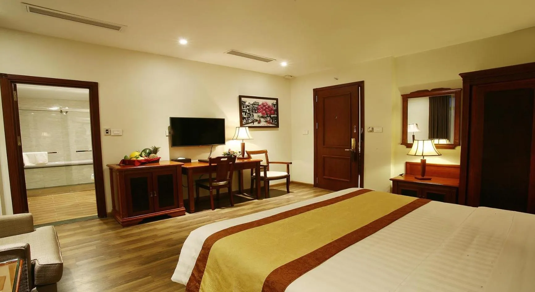 Bed in Western Hanoi Hotel