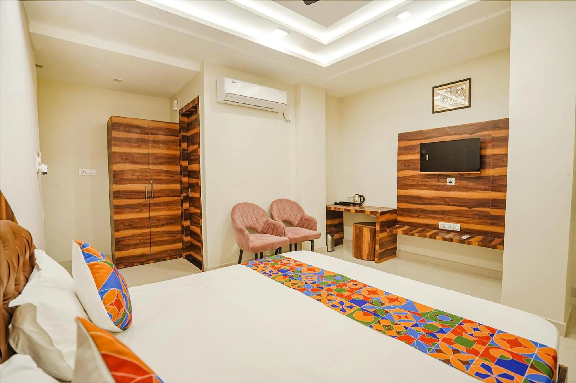 Bed in FabHotel TS Inn