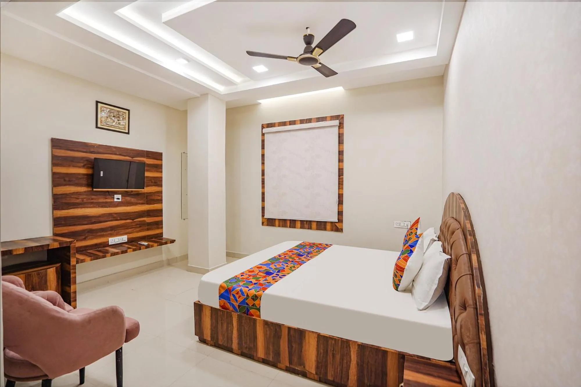 Bed in FabHotel TS Inn