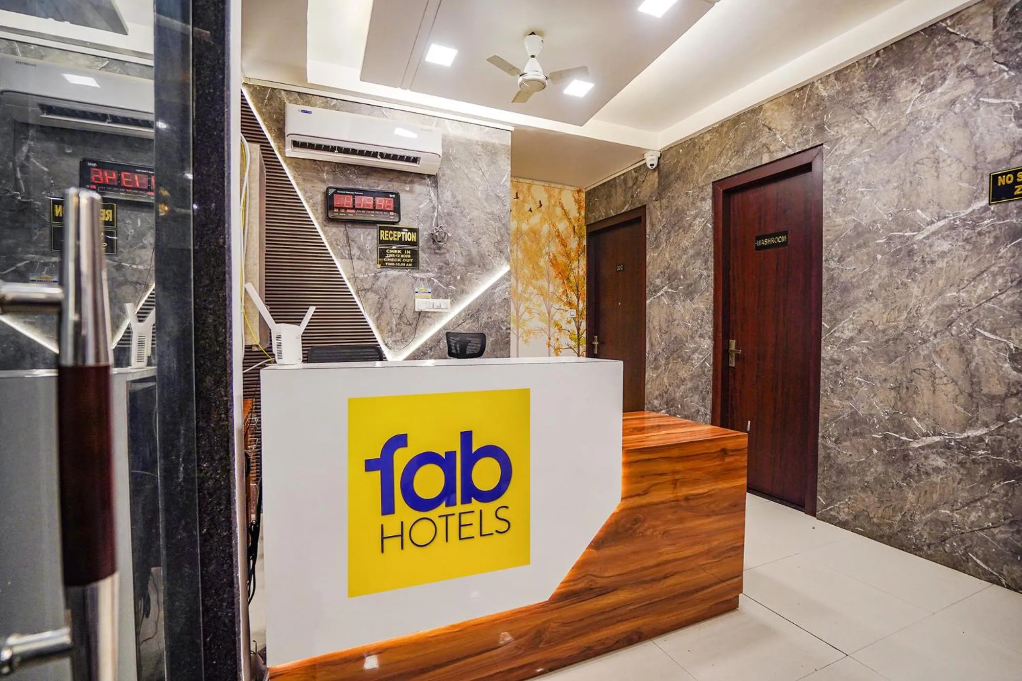 Lobby or reception in FabHotel TS Inn