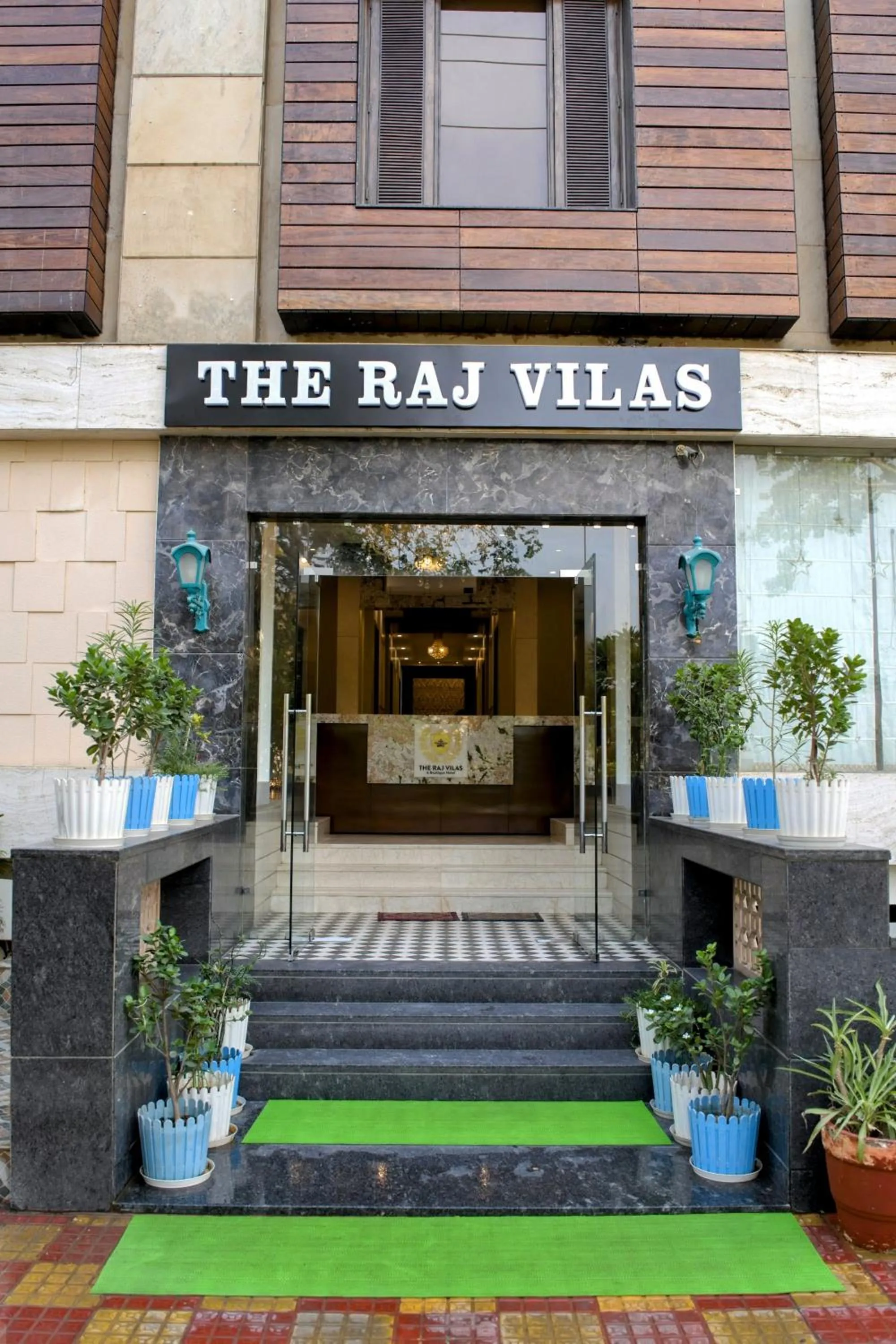 Facade/entrance in Hotel Taj Villa- Agra