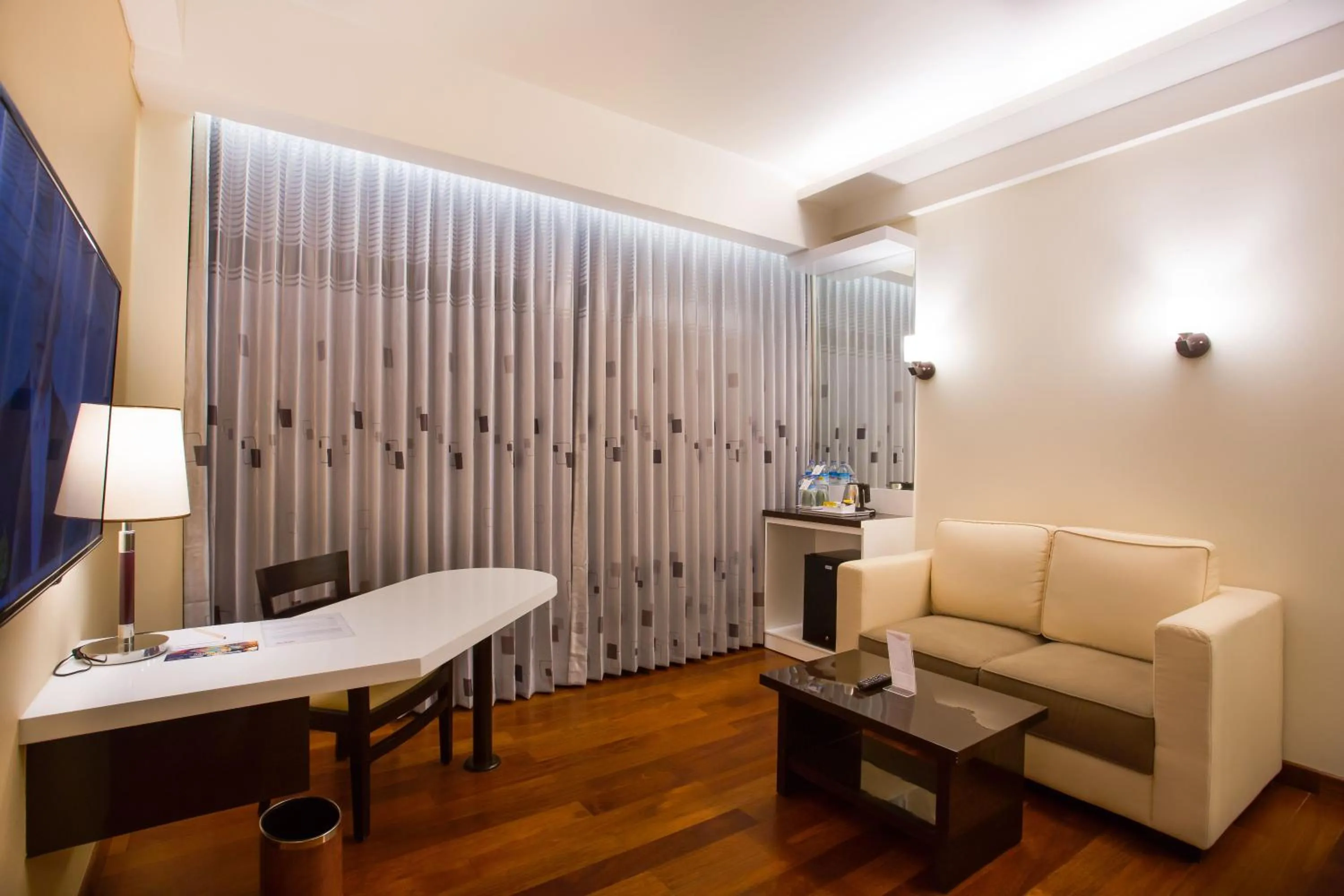 Seating area in Golden Palace Hotel Lombok