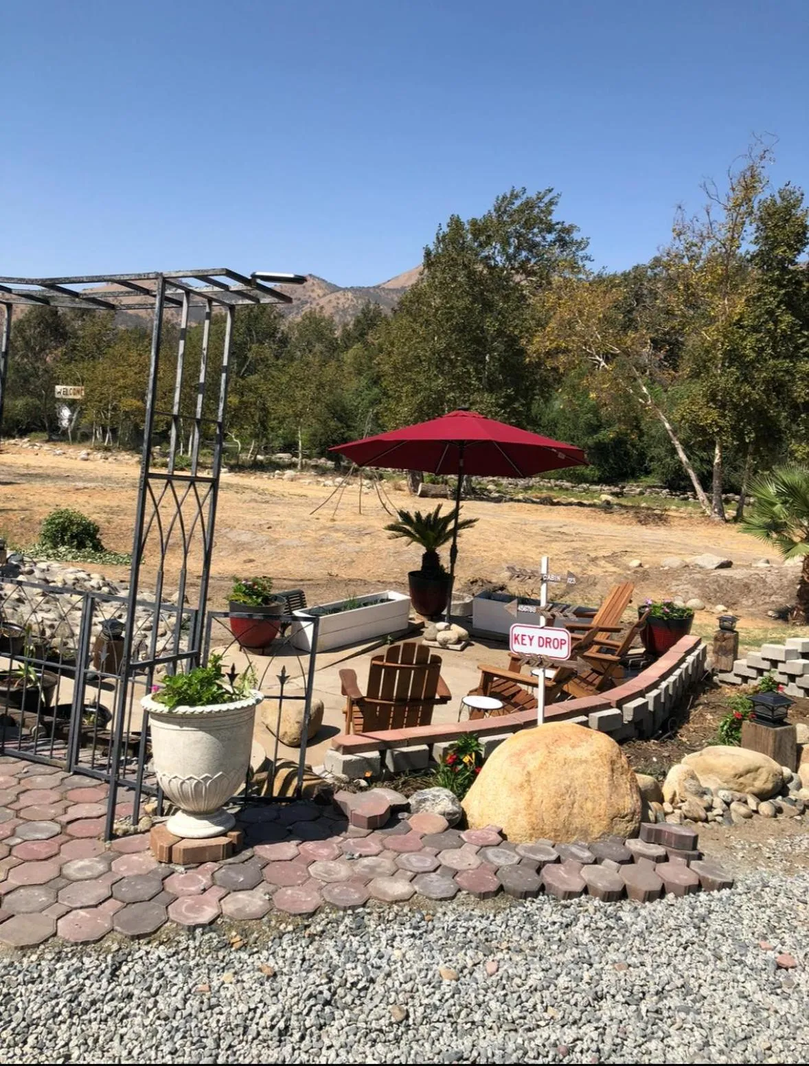 Patio in Sequoia River Front Cabins