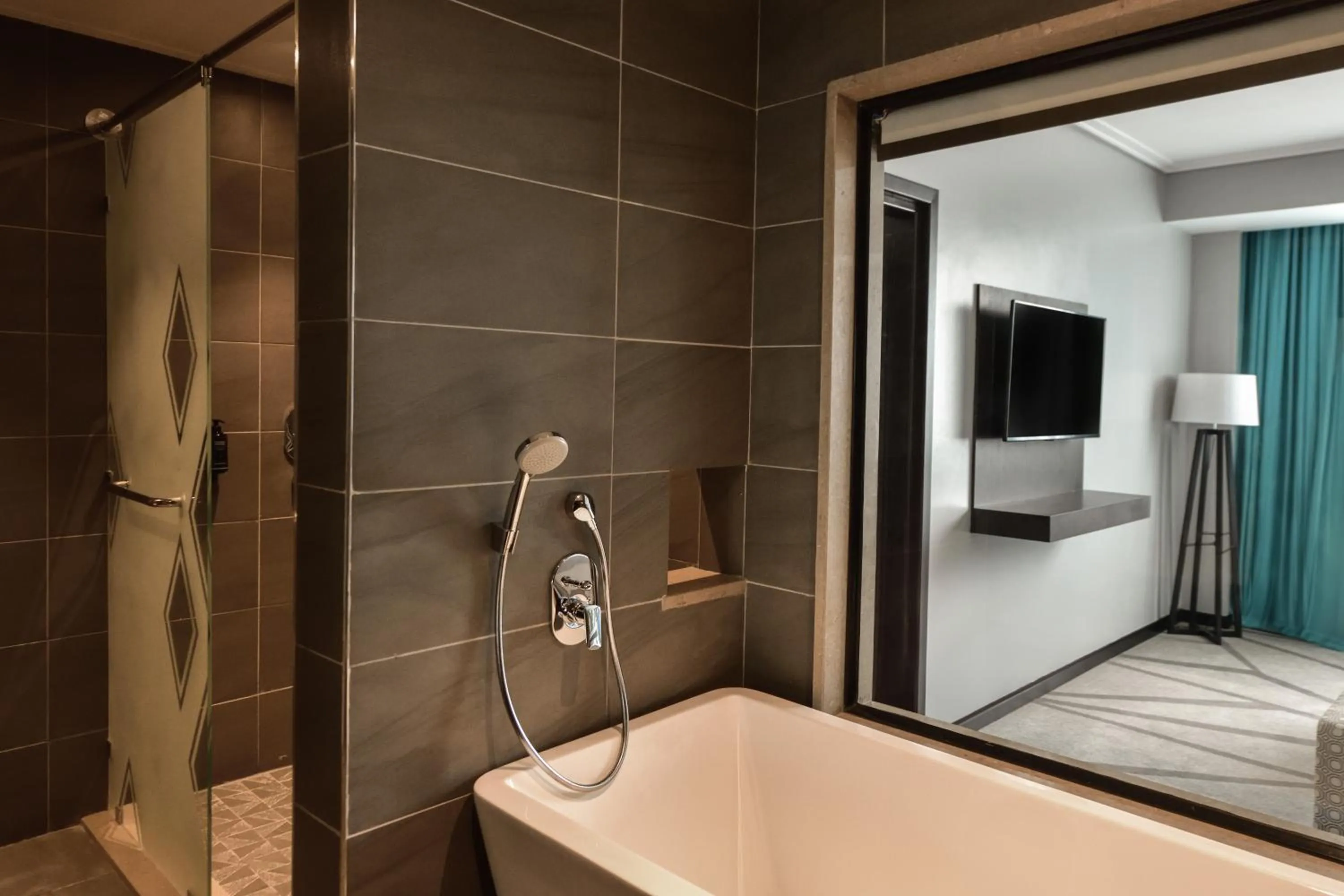Bathroom, Bed in Novotel Nairobi Westlands