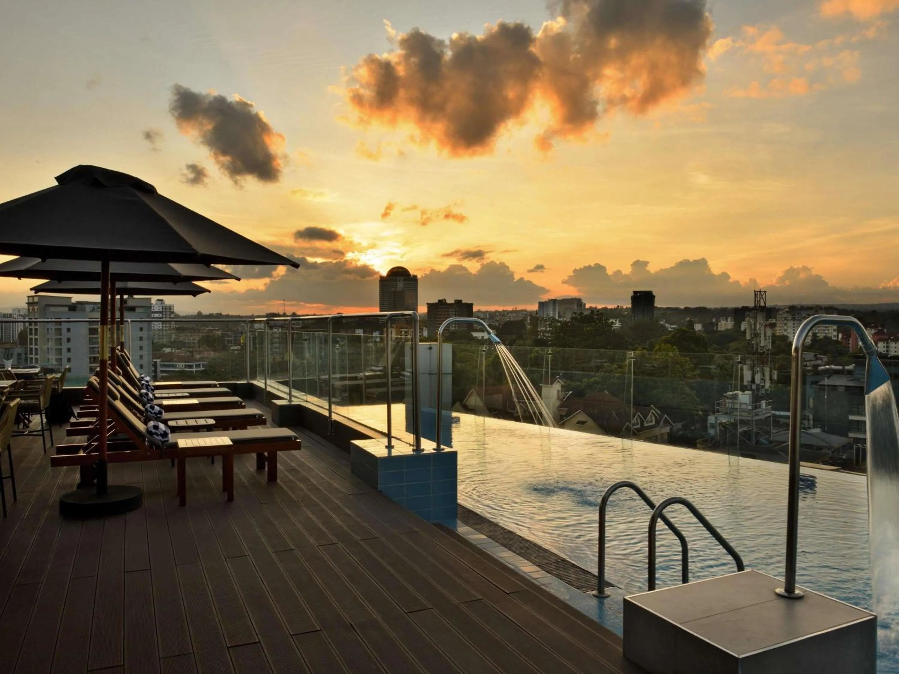 Pool view in Novotel Nairobi Westlands