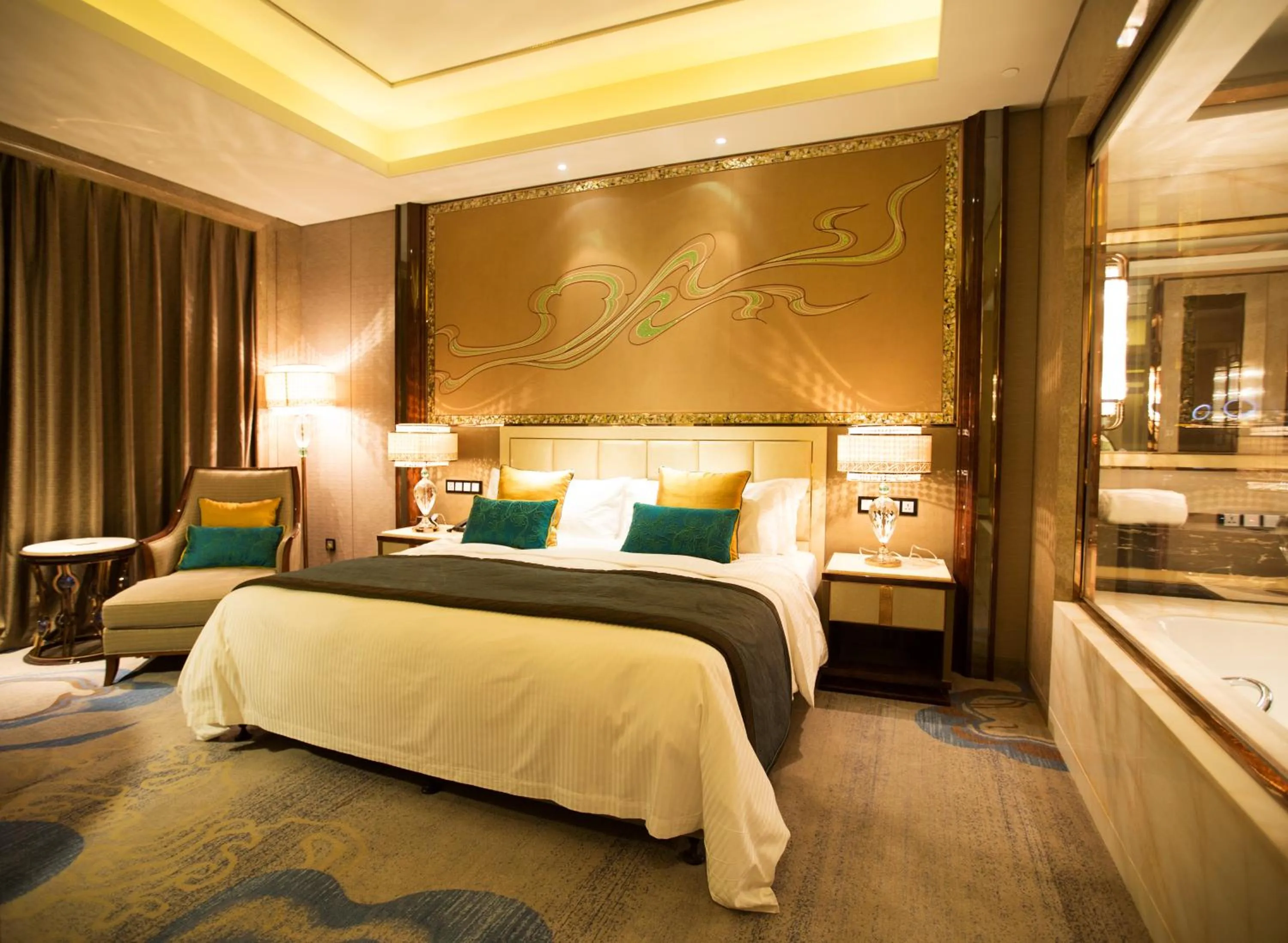 Photo of the whole room, Bed in Wanda Vista Lanzhou