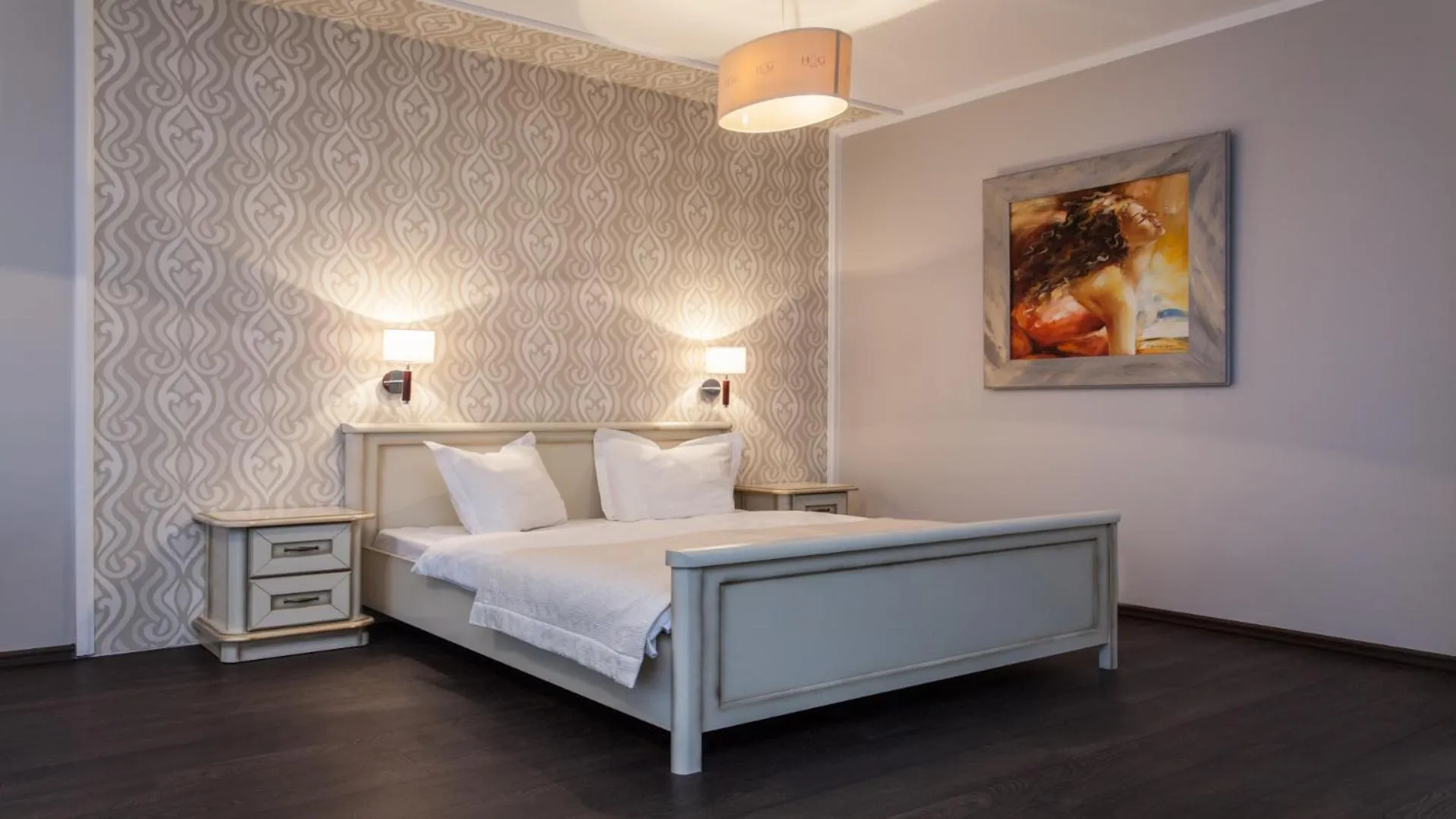 Bed in Hotel Grzegorzewski