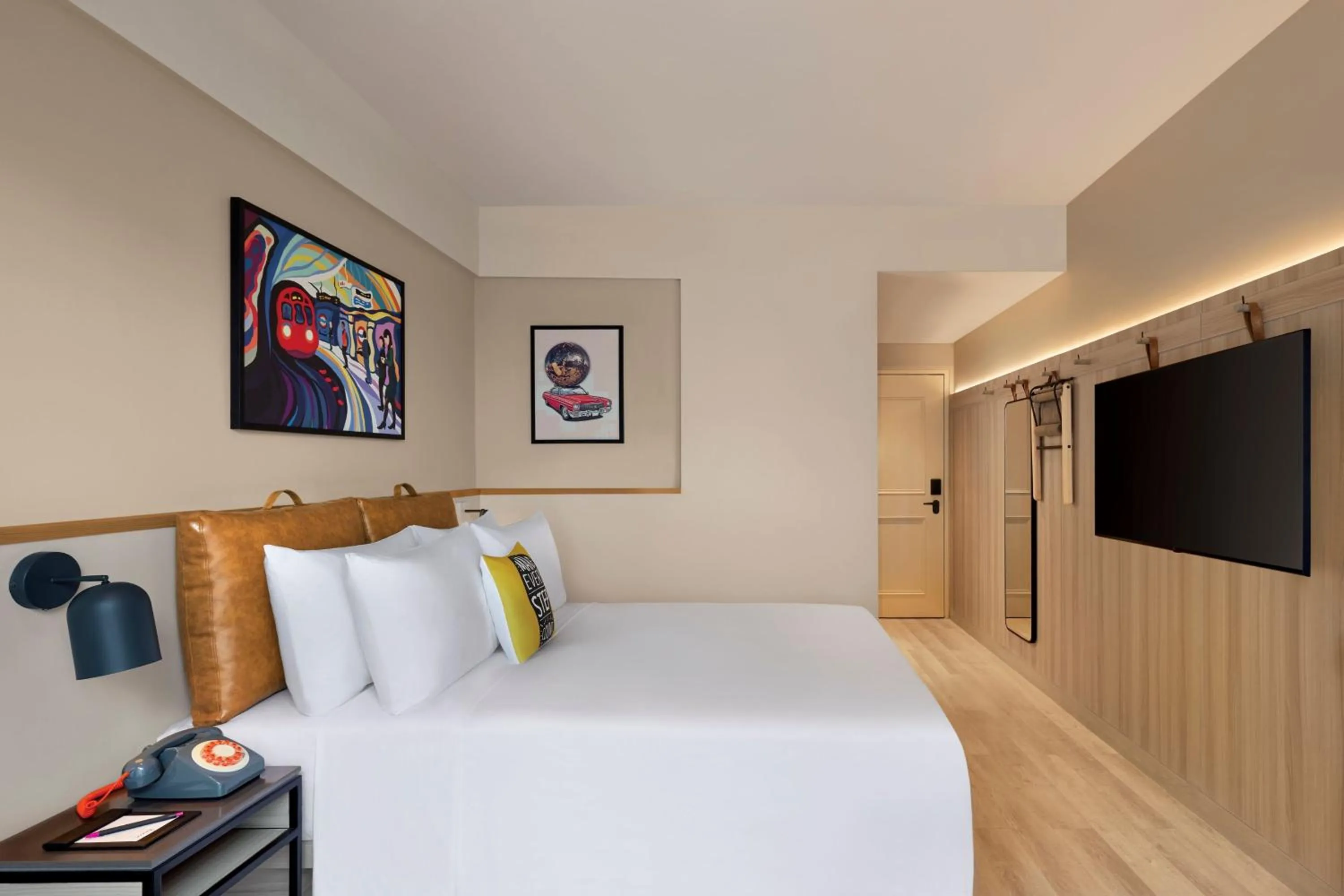 Bedroom, Bed in Moxy Mumbai Andheri West