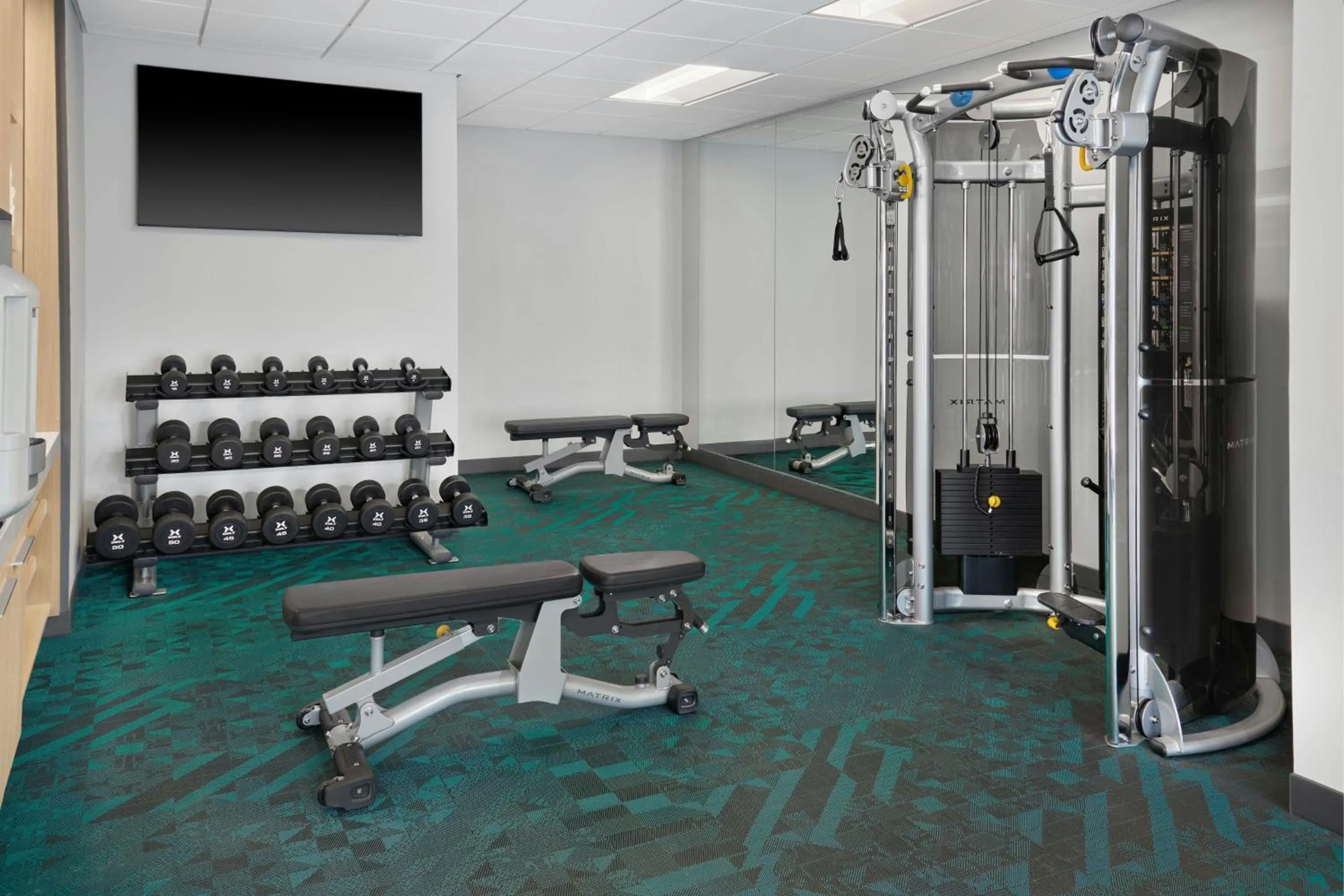 Fitness centre/facilities in TownePlace Suites by Marriott Calhoun