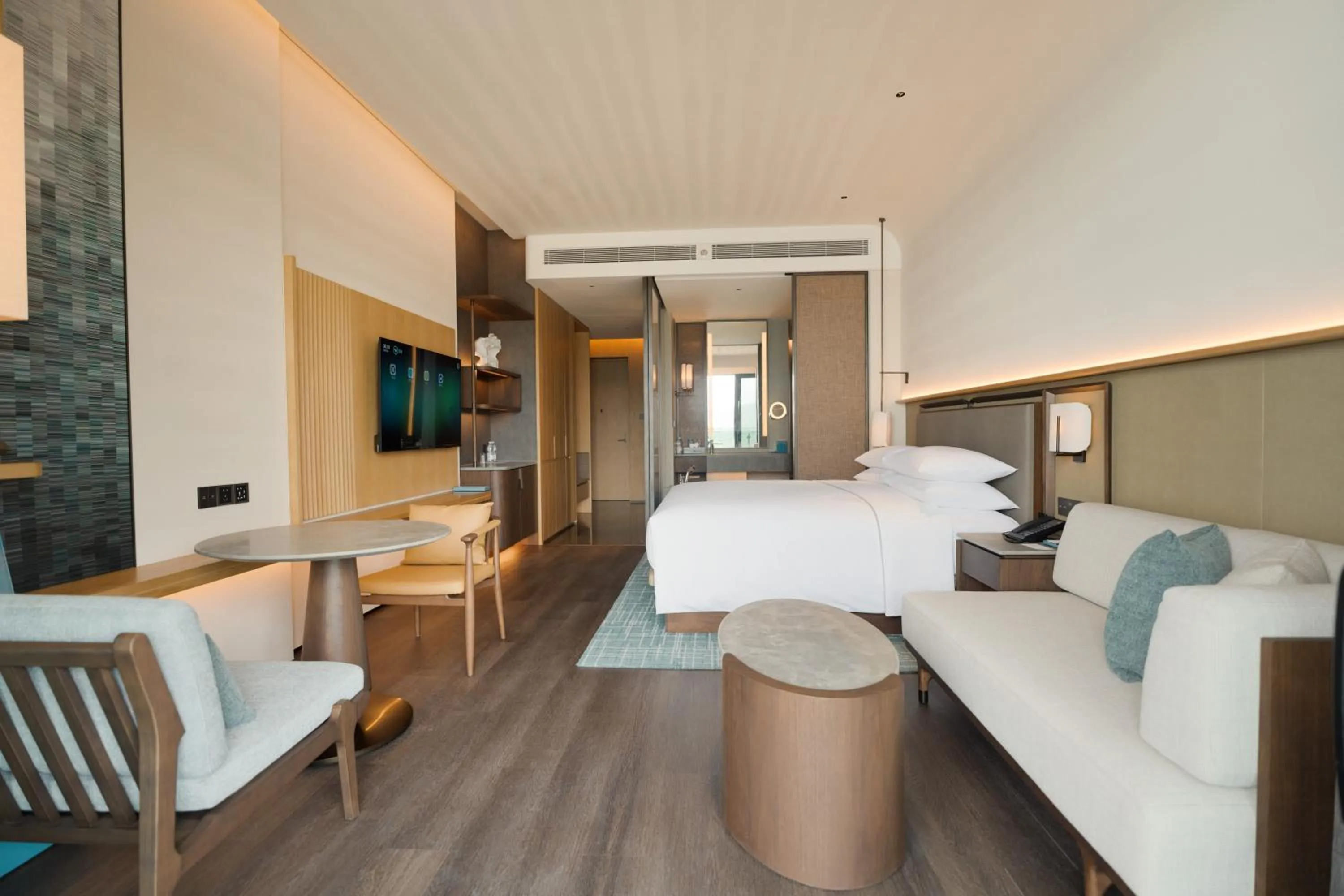 Bed in Zhuhai Dong'ao Island Marriott Resort and Spa