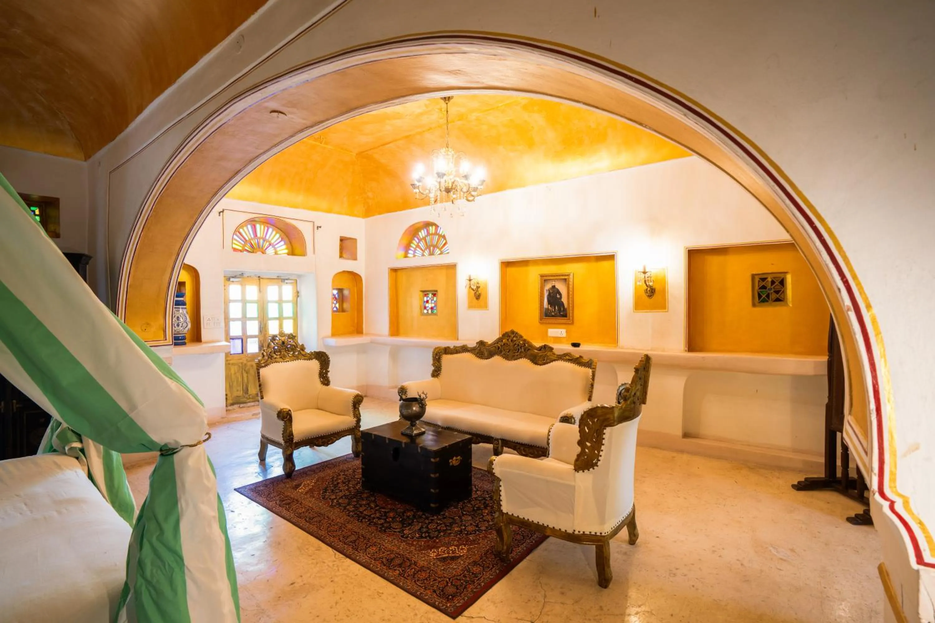 Seating area in Medieval Forts, Kalwar, Jaipur