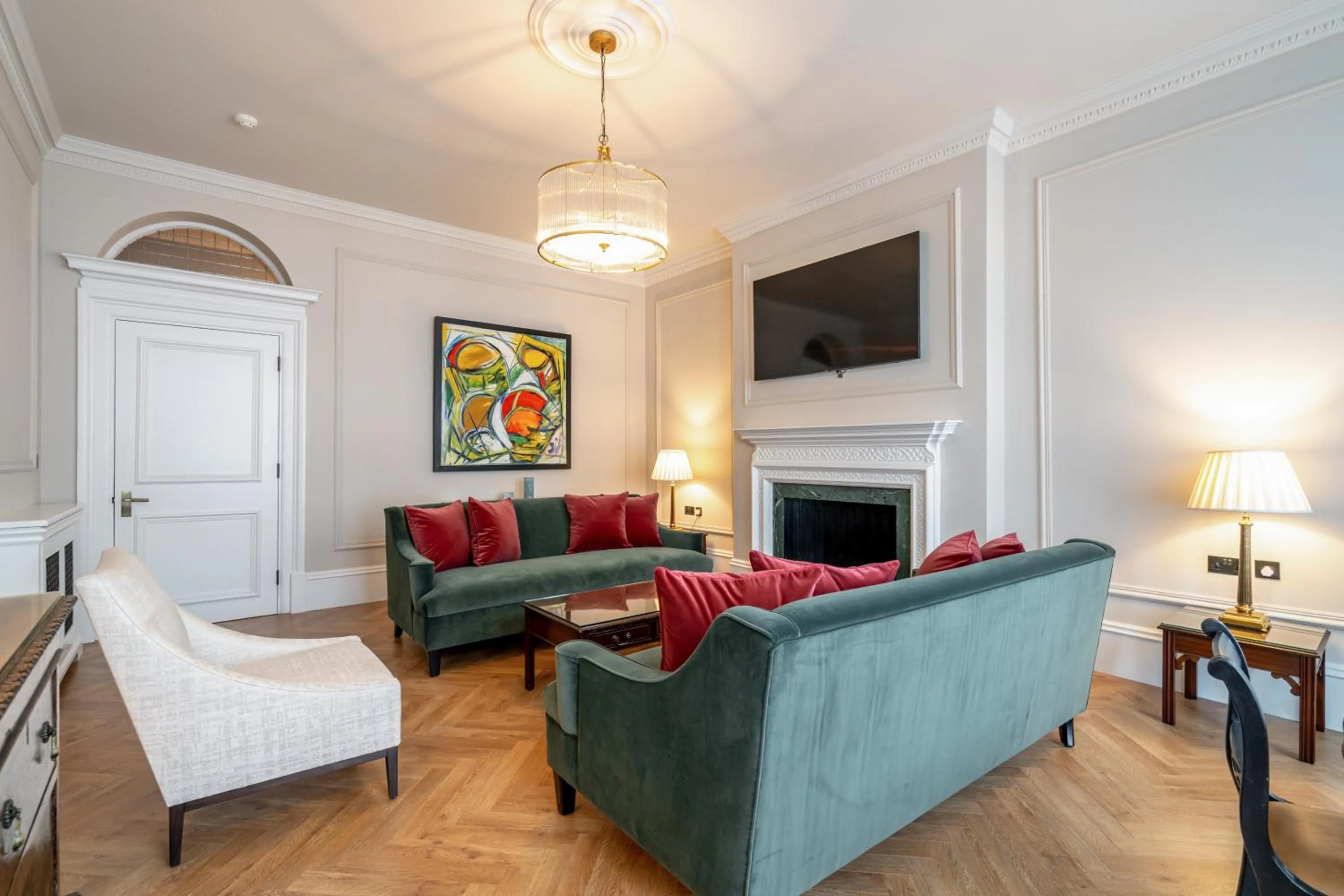 Living room, Bed in No1 The Mansions By Mansley