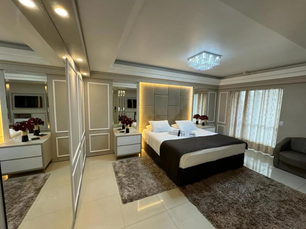 Bed in Hotel Joaçaba