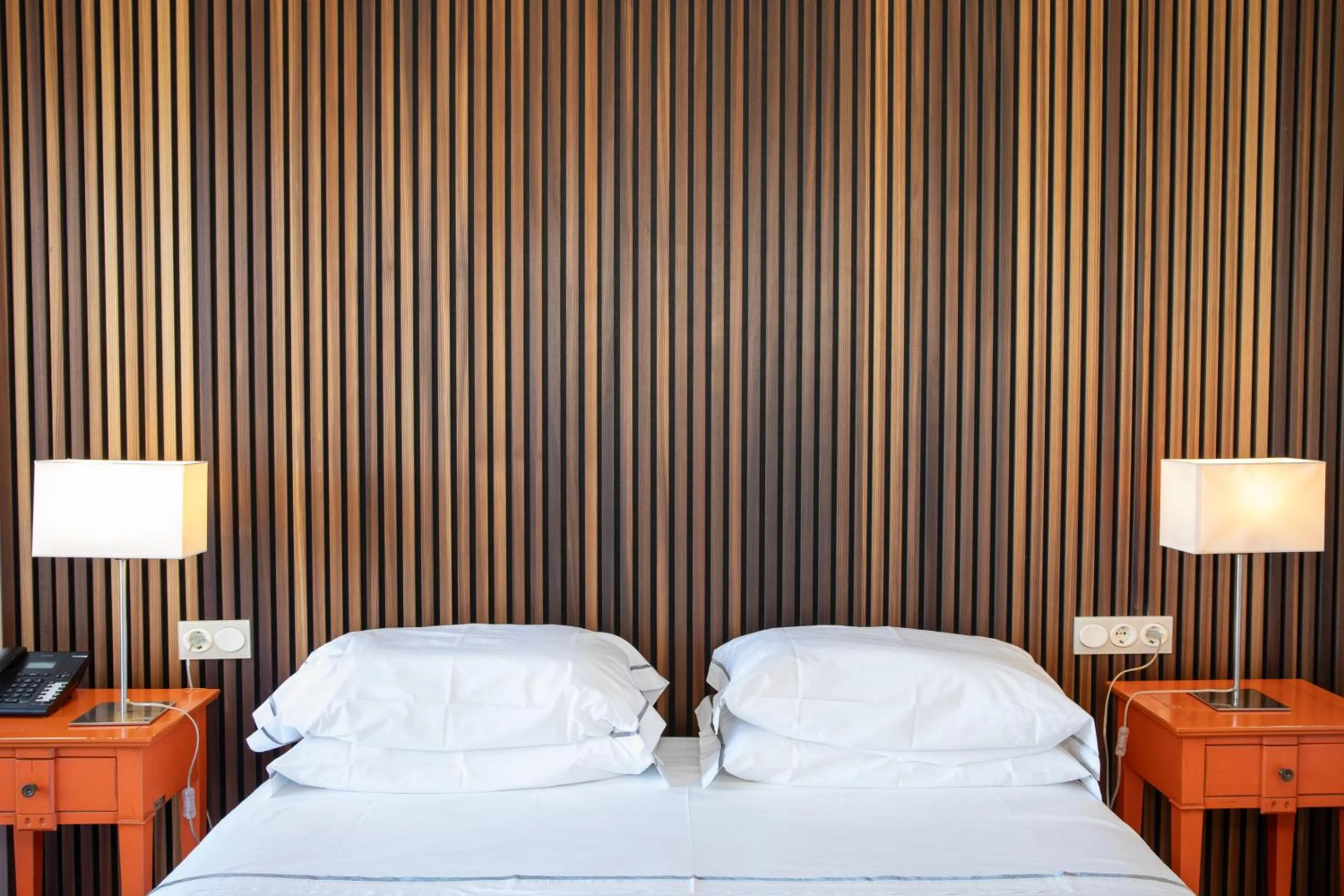 Decorative detail, Bed in Hotel Arbe
