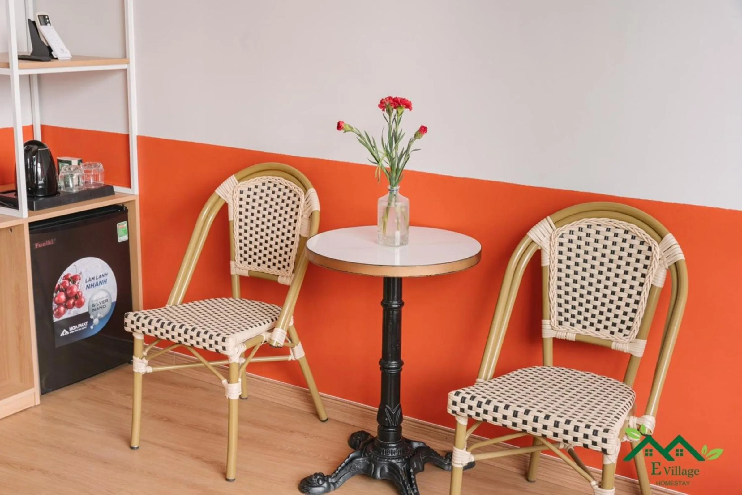 Seating area in E Village Hotel Hanoi