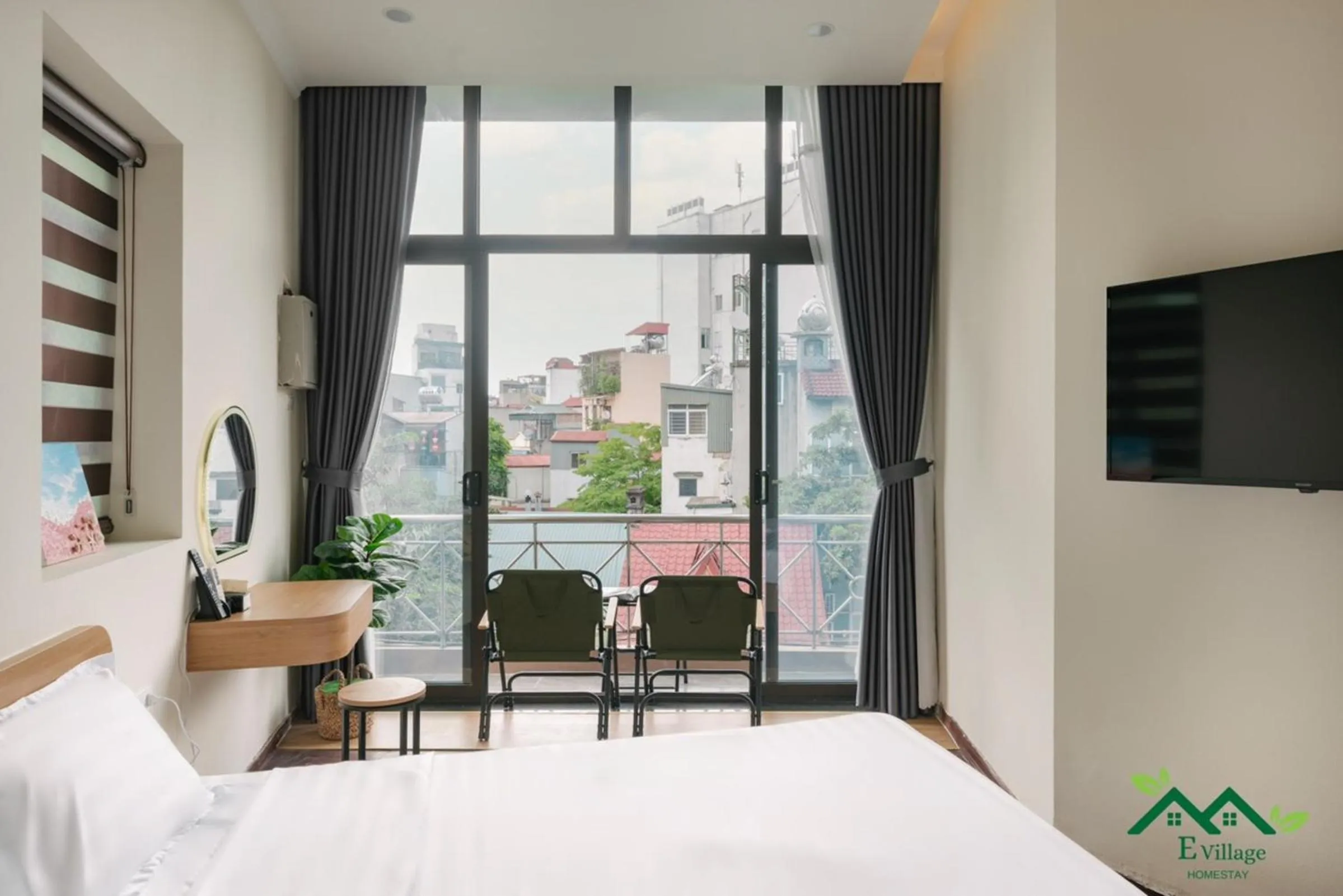 View (from property/room), Bed in E Village Hotel Hanoi