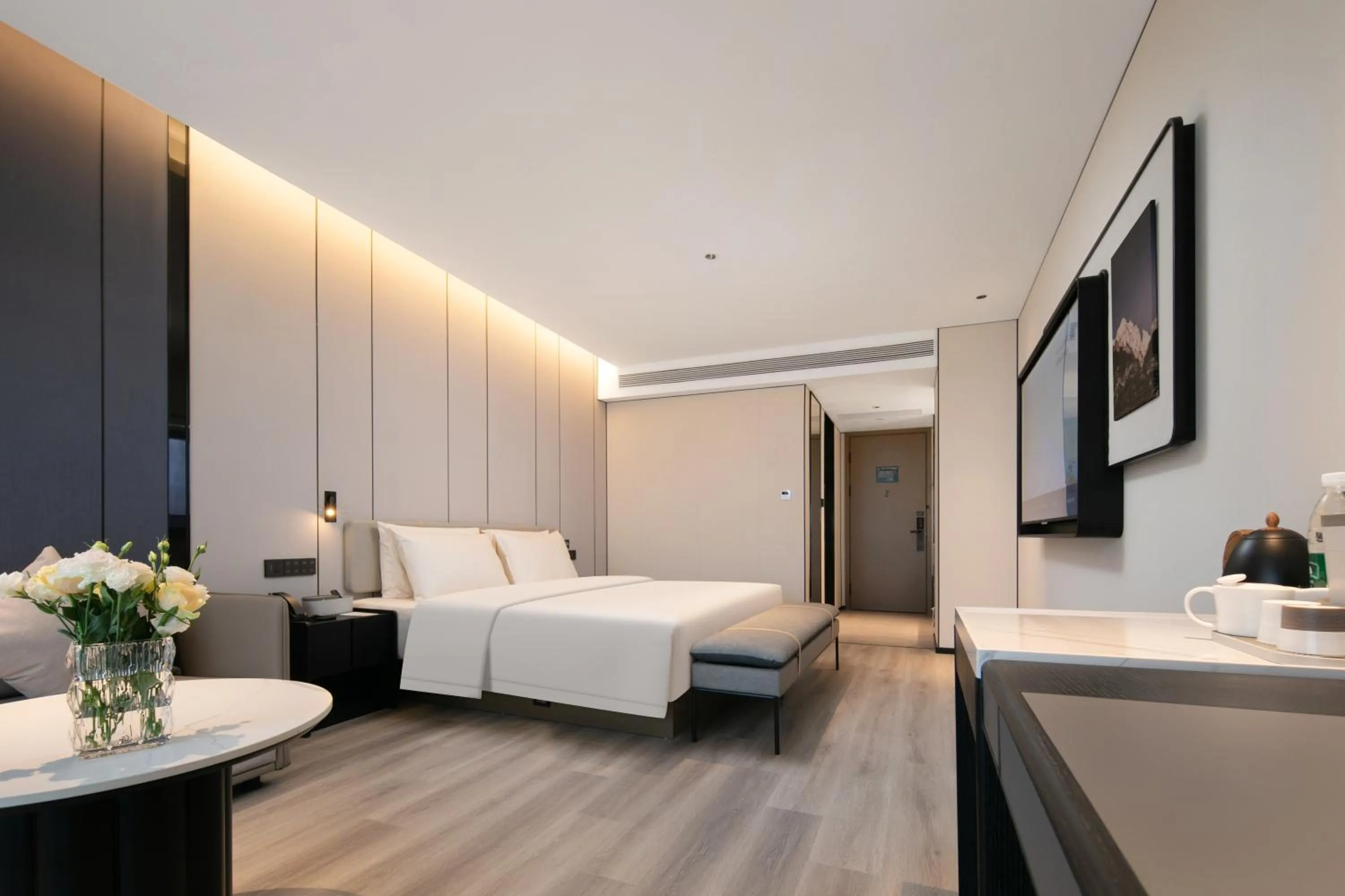 Bed in Atour Hotel Shanghai Baoshan Shangda Road