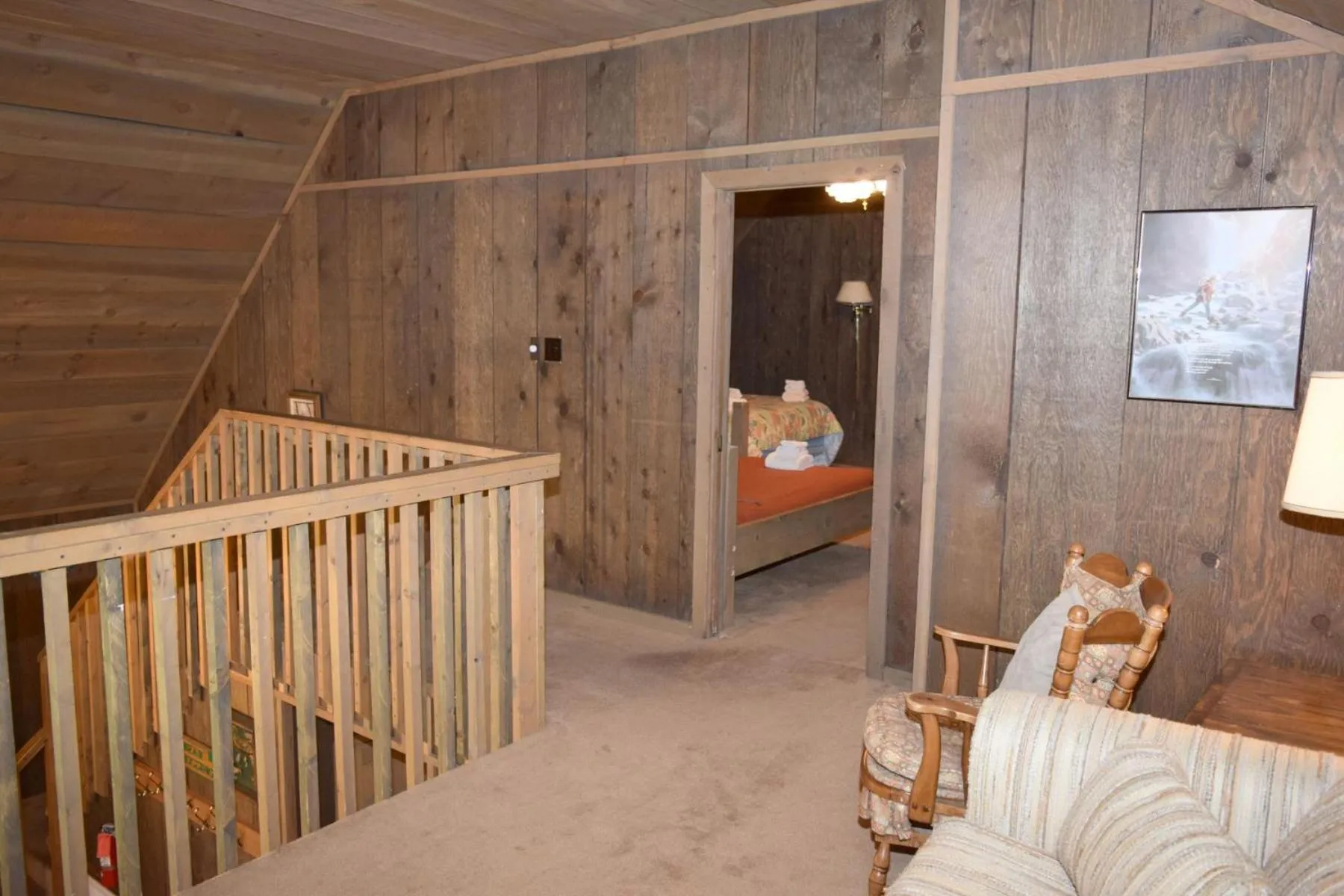Bed in Artz Valley Cabin - WiFi - Satellite - Washer - Dryer - Wrap Around Deck - Wood Burning Fireplace - Secluded Setting