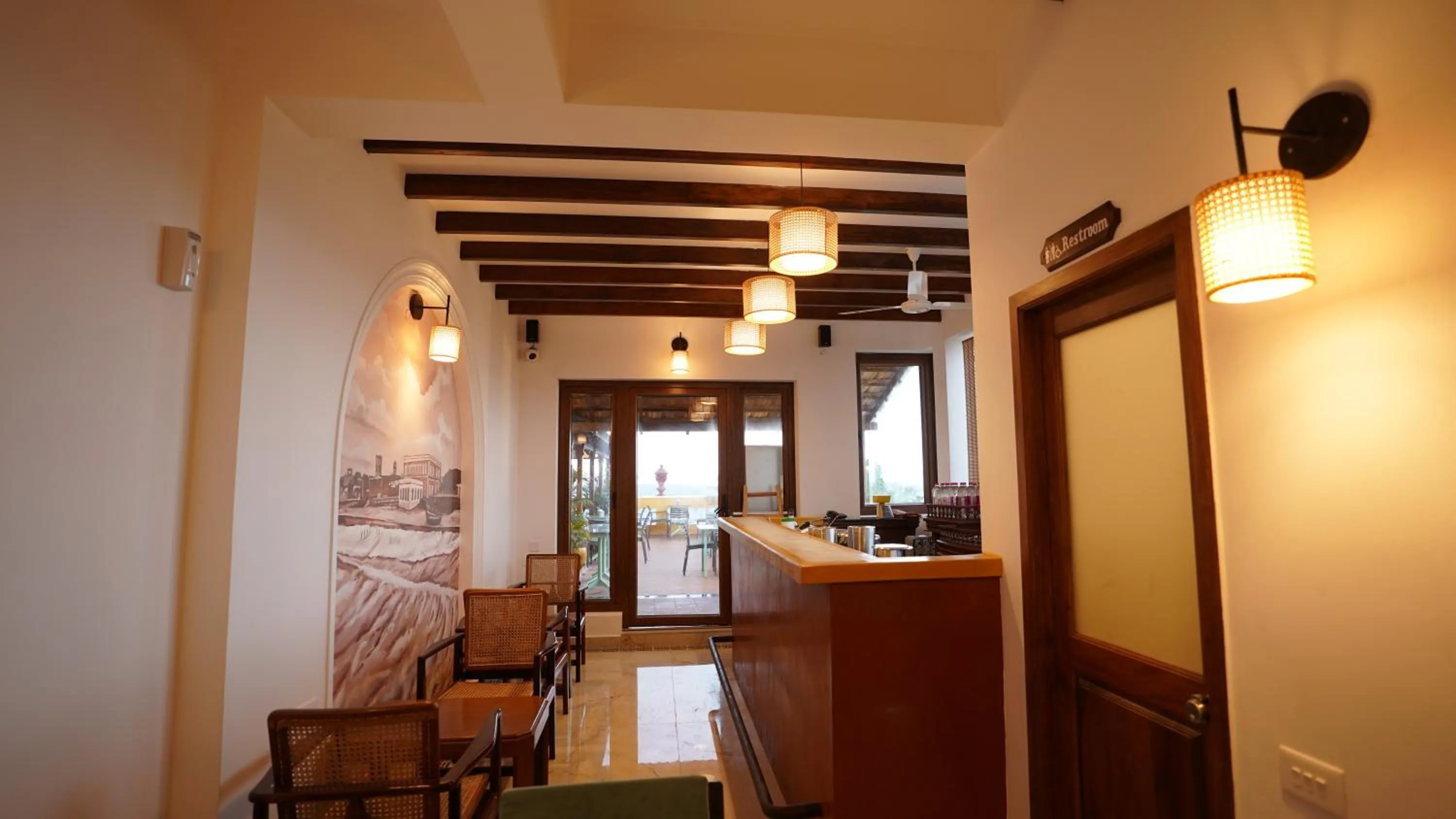 Seating area in La Plage Seaview Suites